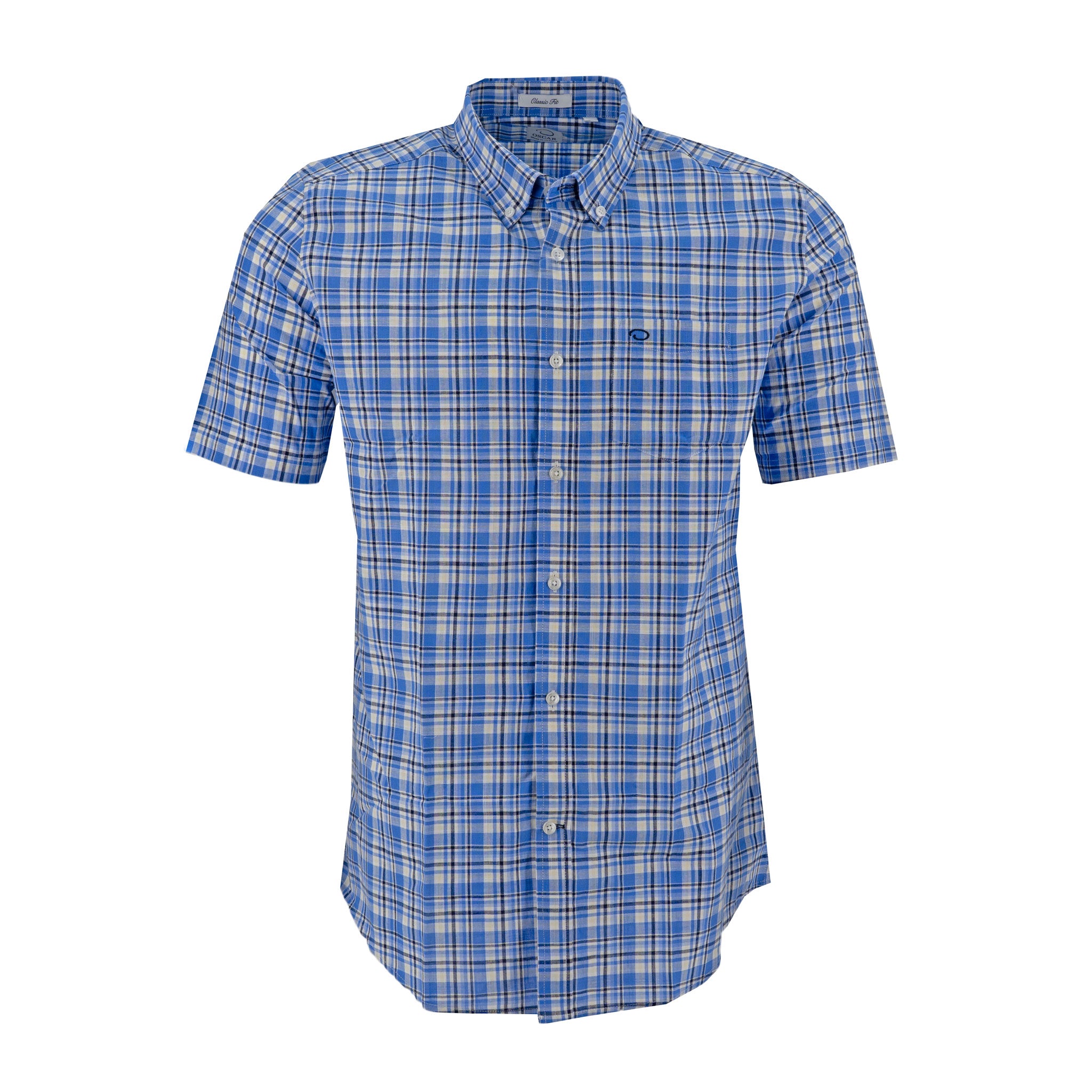 Camisa Oscar De La Renta Mangas Cortas Cuadros para Caballeros – INDIGO