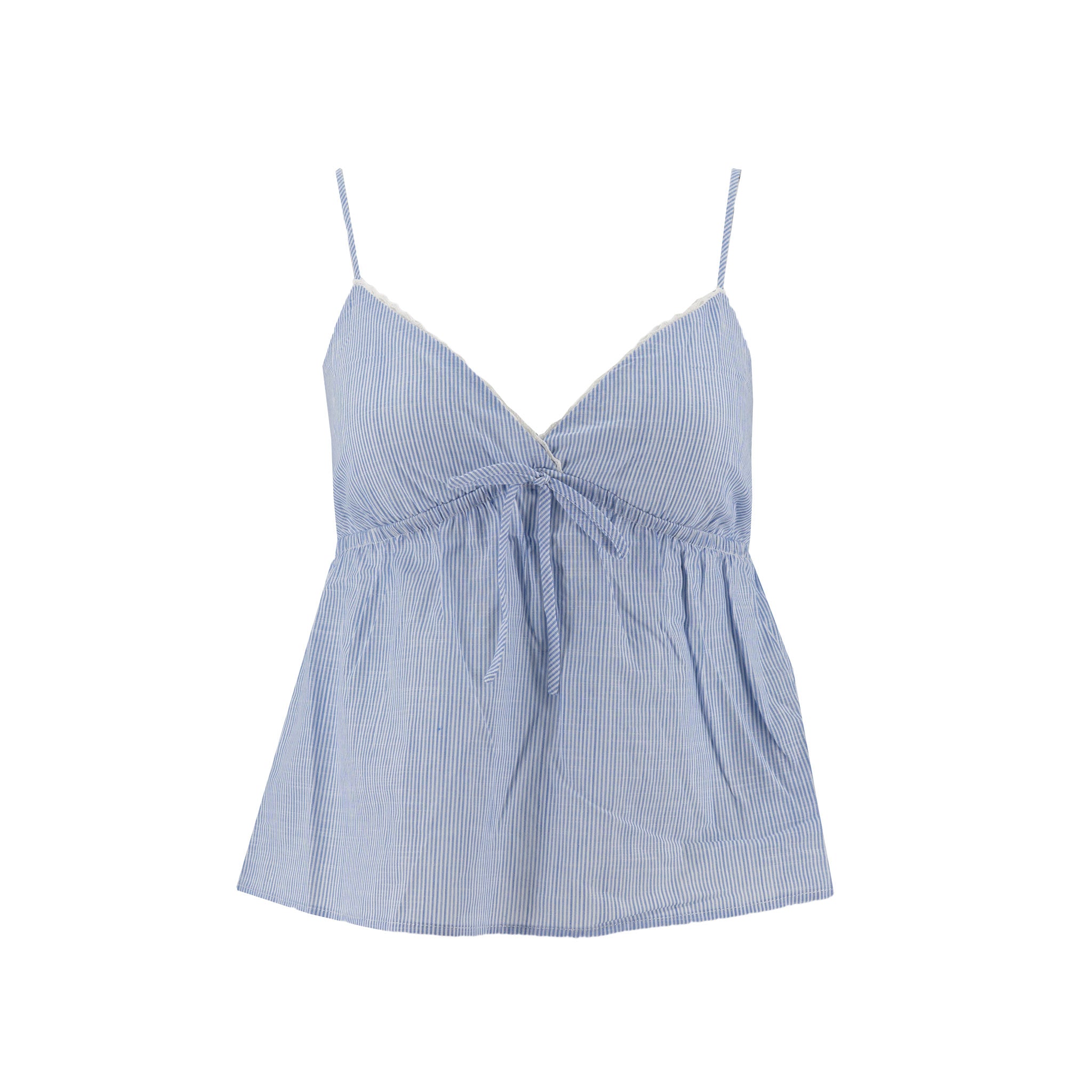 Blusa Madden Girl Tiros Rayas Azul Denim para Damas