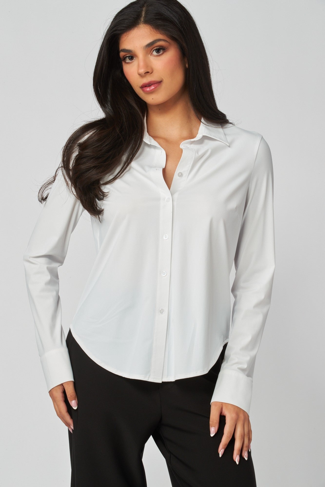 Blusa Love Poem Mangas Largas Lisa Engomada para Damas