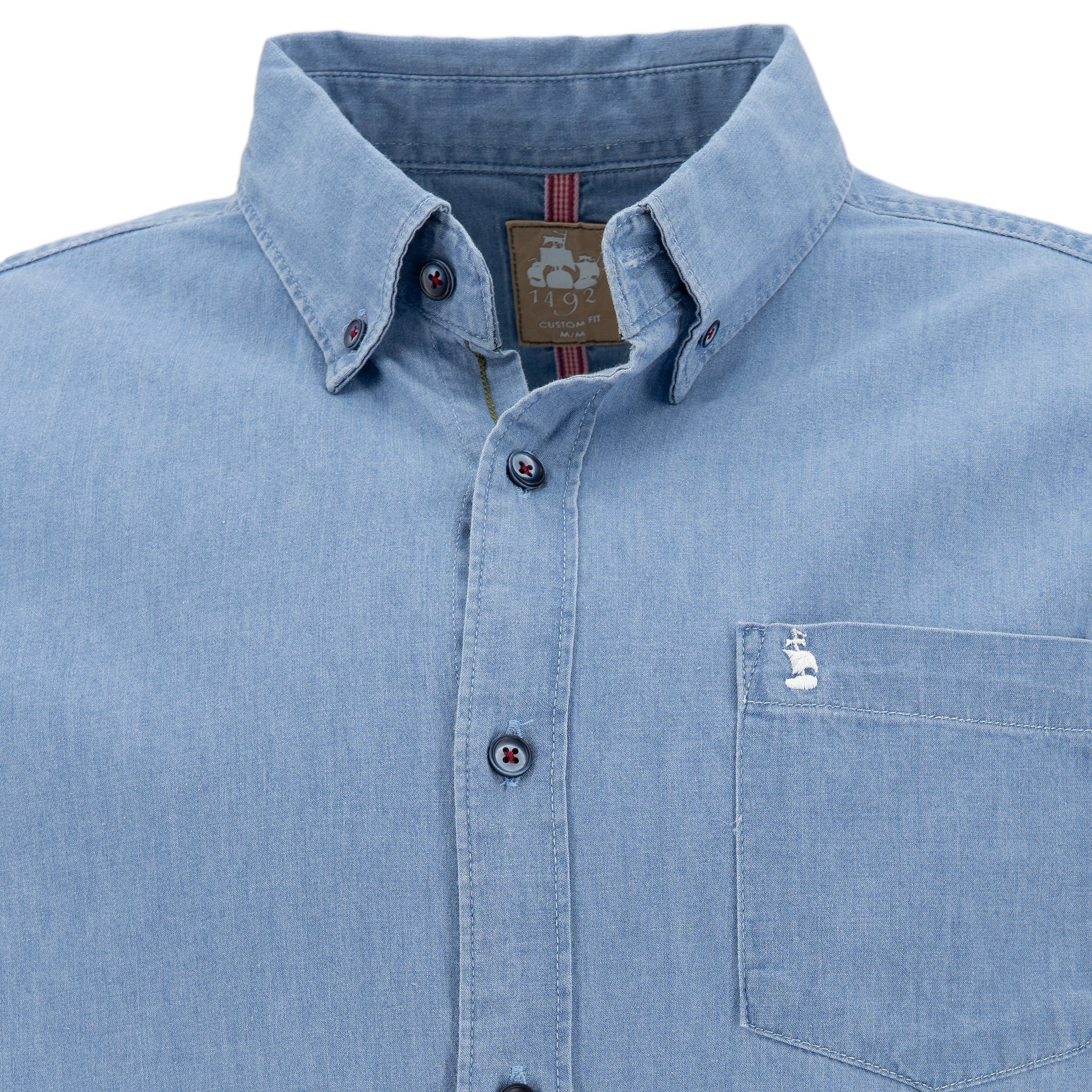 Camisa 1492 Mangas Largas Lisa P/ Caballeros by 1492