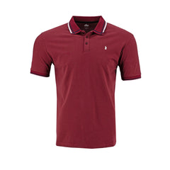Poloshirt 1492 Mangas Cortas Liso Vino para Caballeros