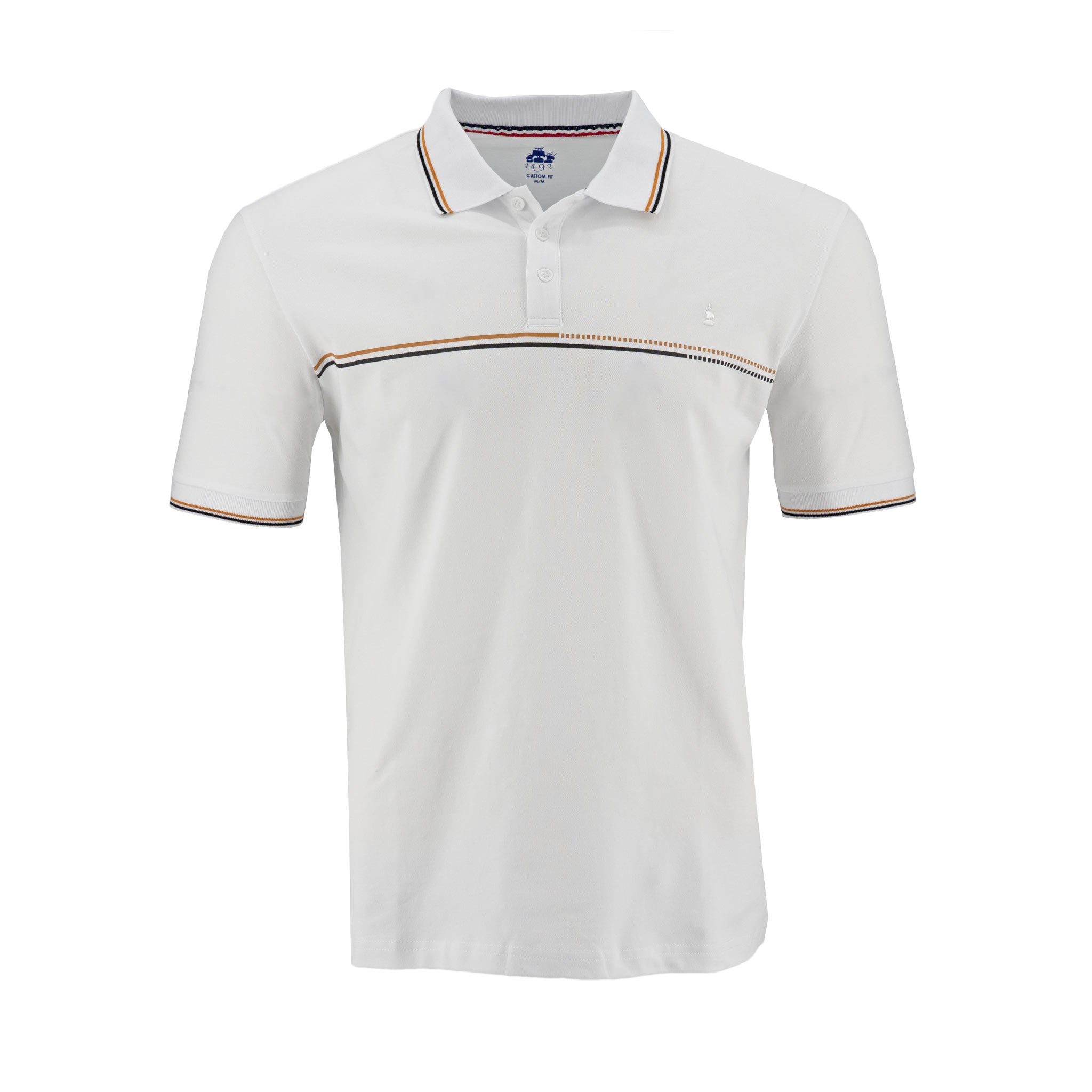 Poloshirt 1492 de Mangas Cortas con Rayas para Caballeros