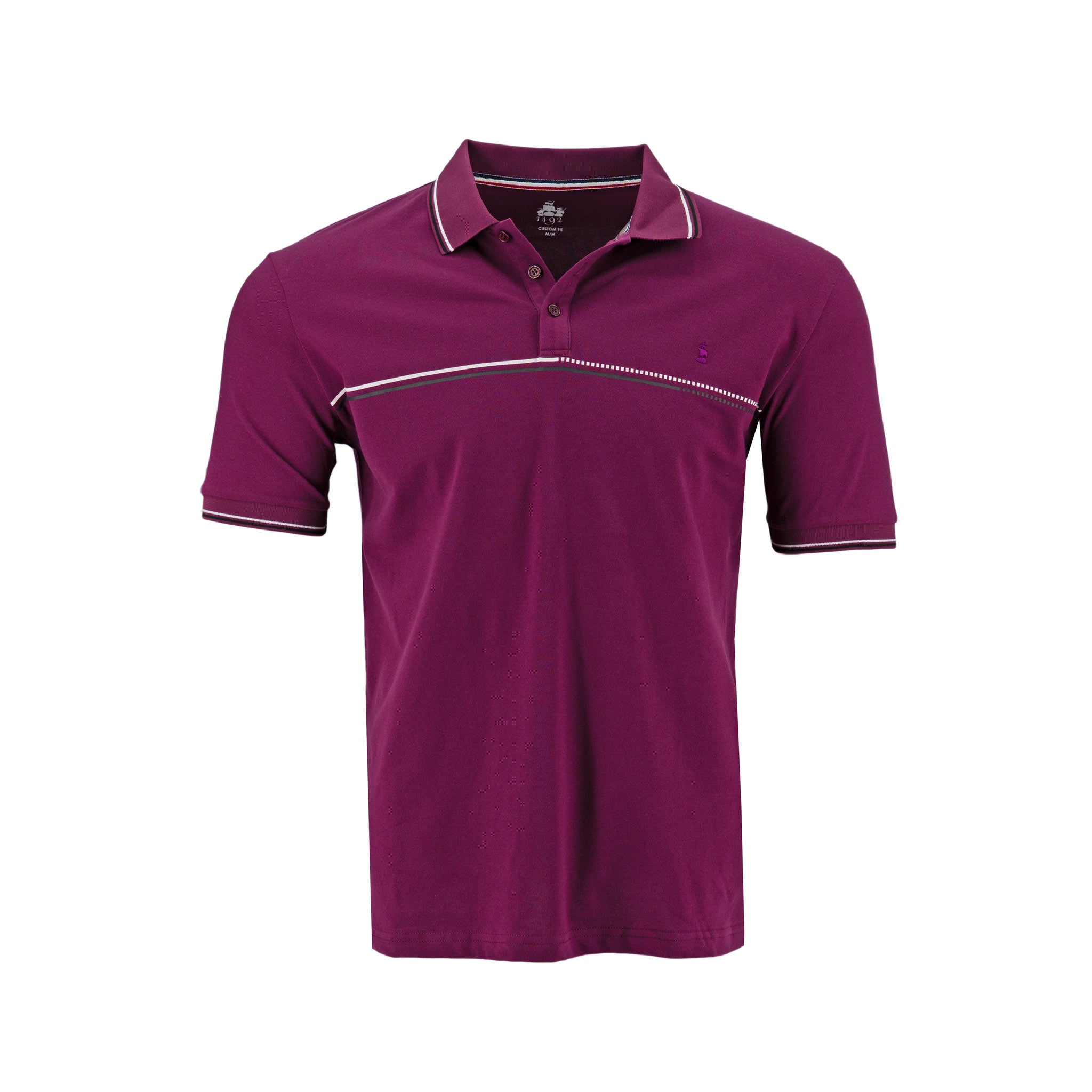 Poloshirt 1492 de Rayas con Mangas Cortas para Caballeros