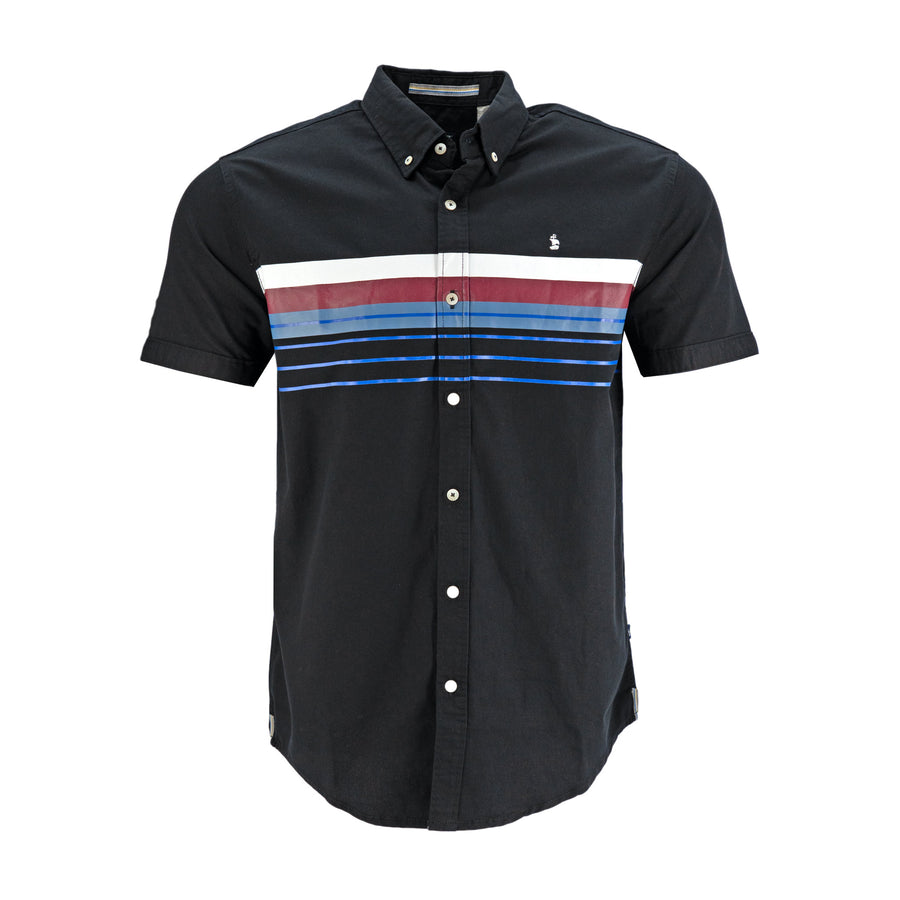 Camisa 1492 Mangas Cortas Rayas Para Caballeros