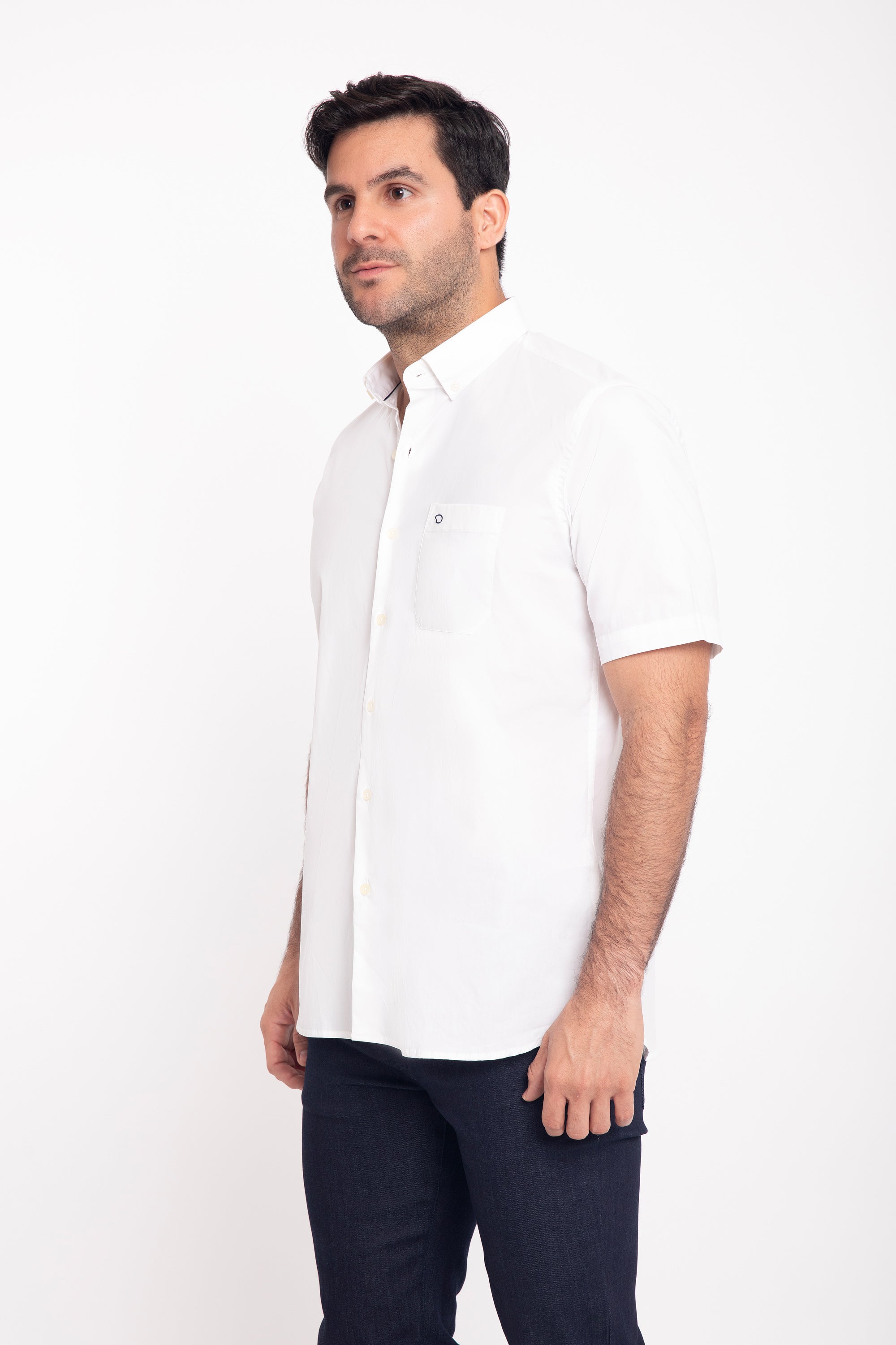Camisa Oscar de La Renta Mangas Cortas Lisa para Caballeros