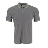 Poloshirt Oscar De La Renta Mangas Cortas Liso Gris/Blanco para Caballeros