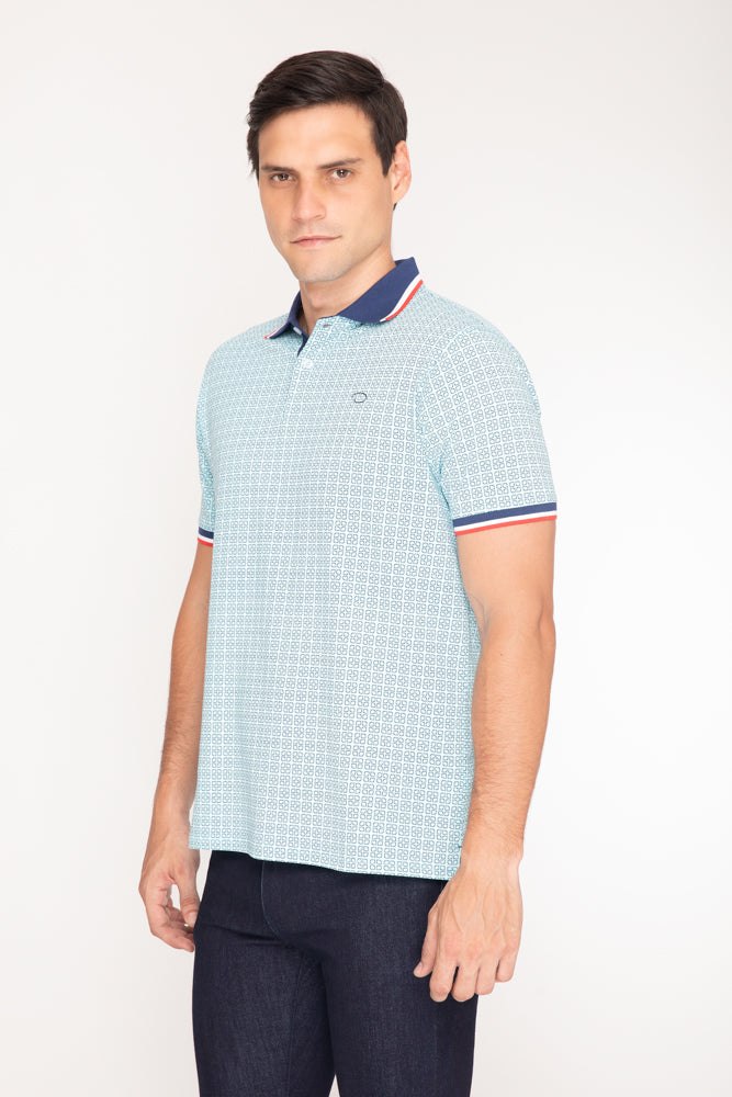 Poloshirt Oscar De La Renta Mangas Cortas Estampado Para Caballeros