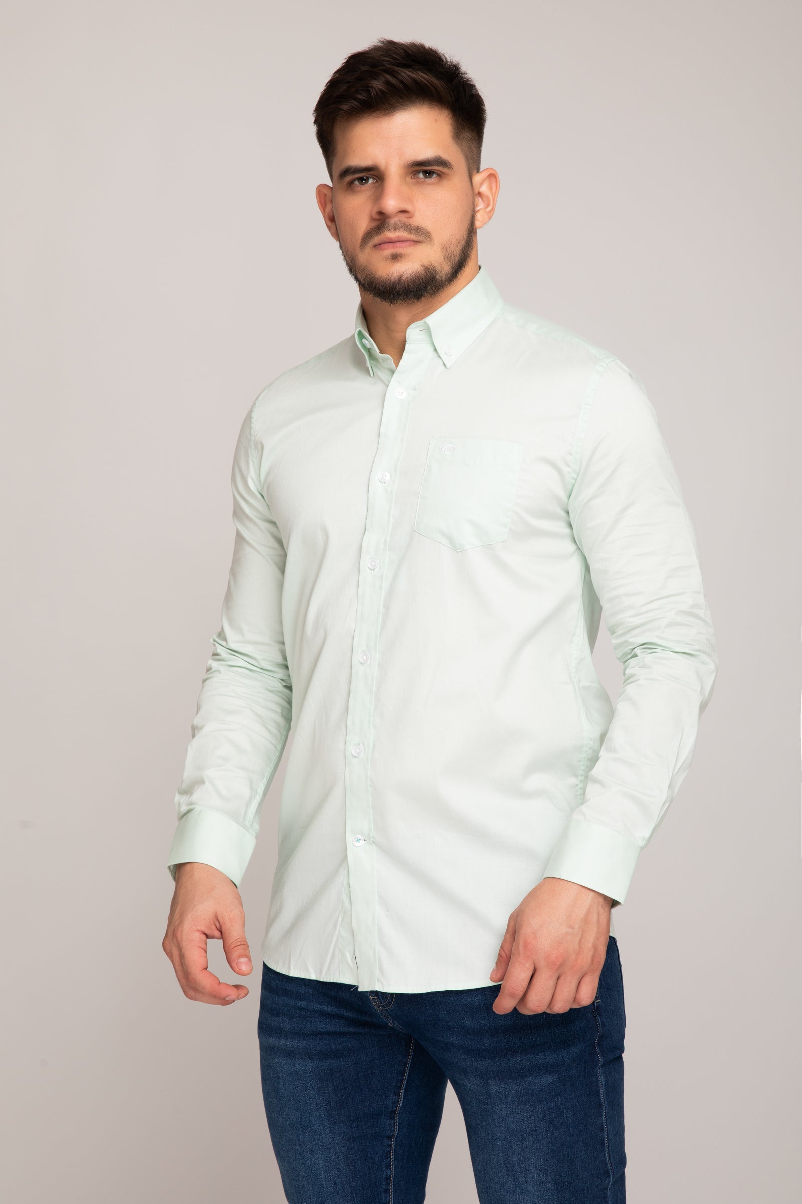 Camisa Oscar De La Renta Mangas Largas Lisa P/ Caballeros