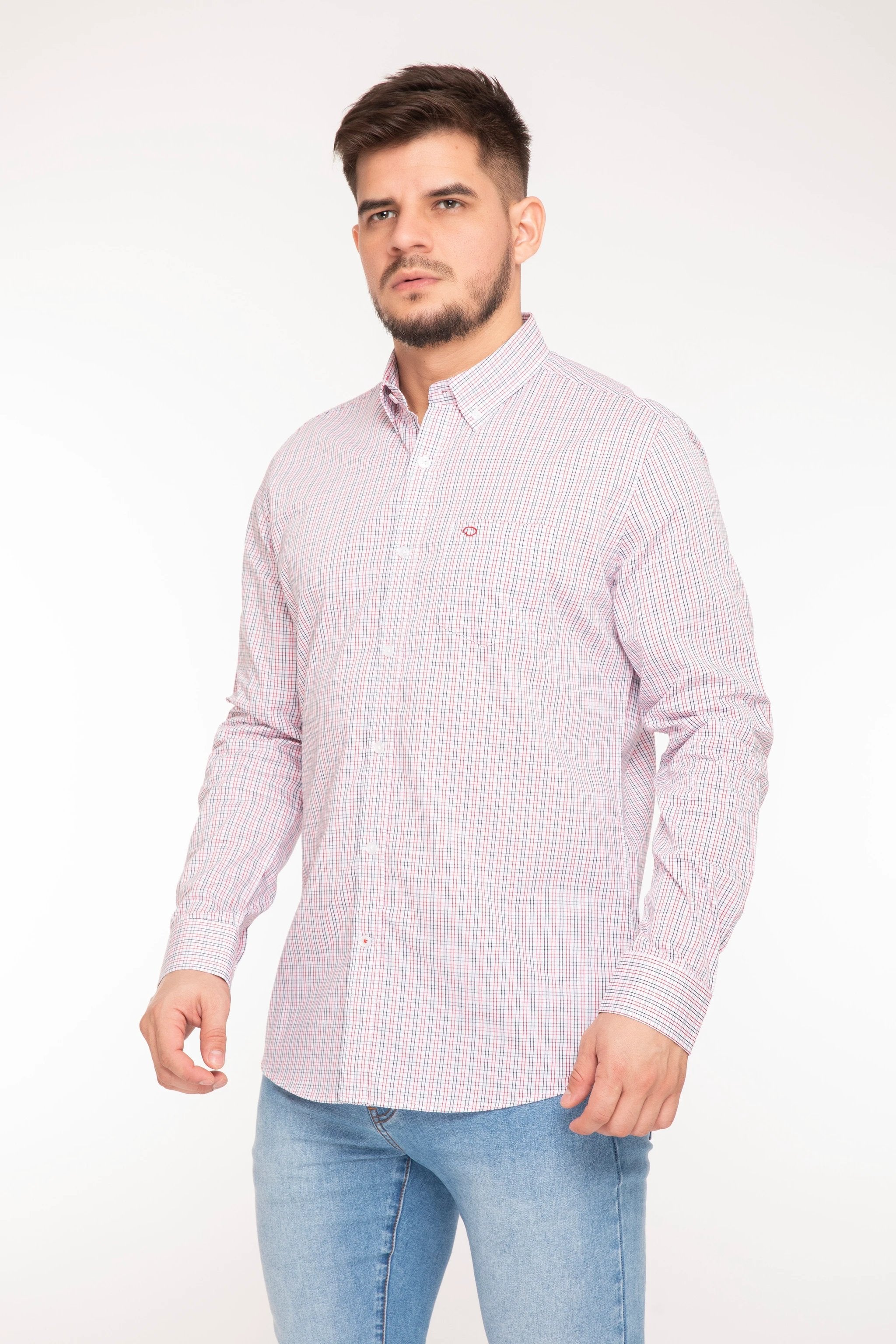 Camisa Oscar De La Renta Mangas Largas Cuadros Para Caballeros by Oscar De La Renta