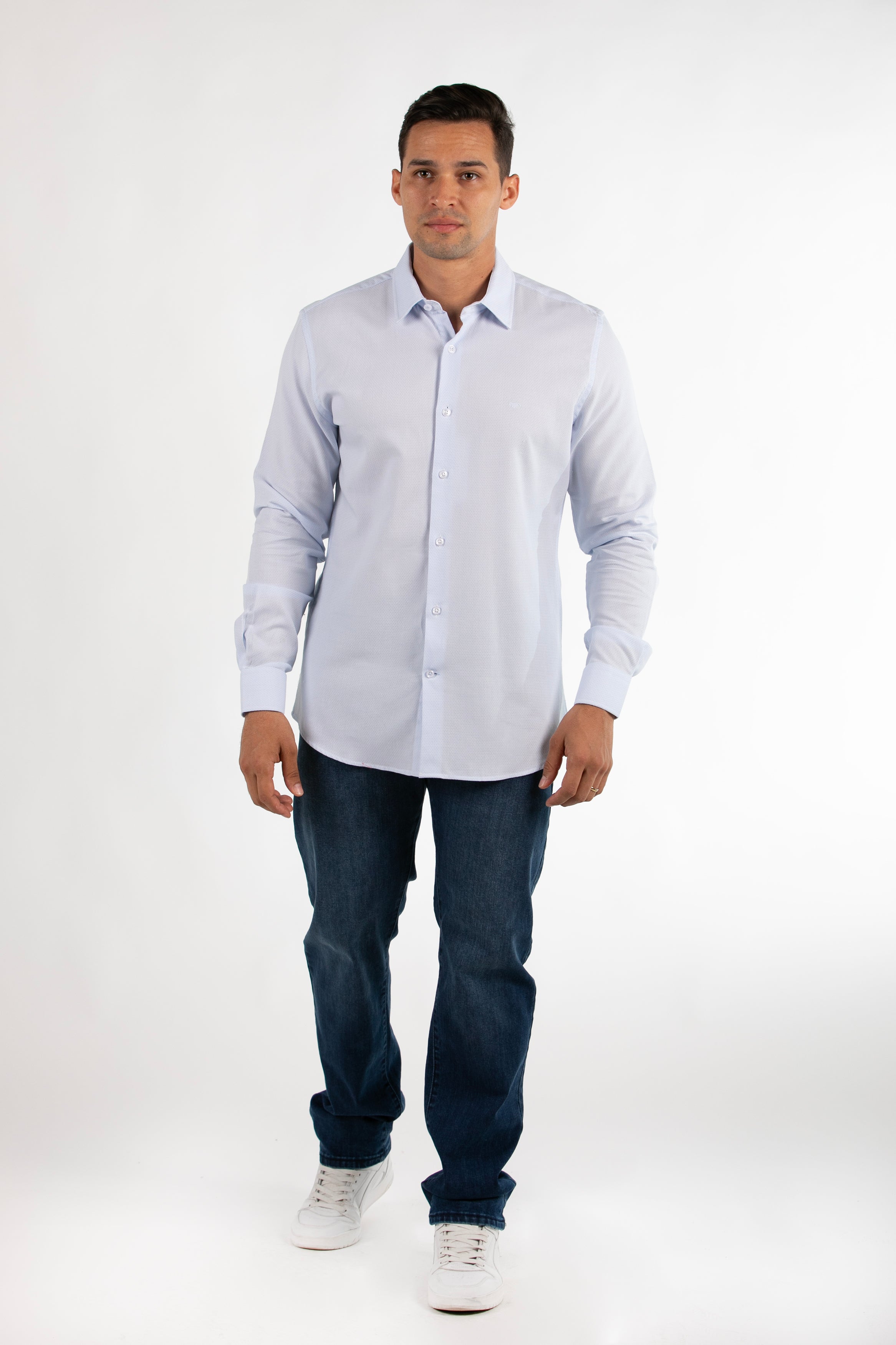 Camisa Oscar de La Renta Mangas Largas Cuadros para Caballeros