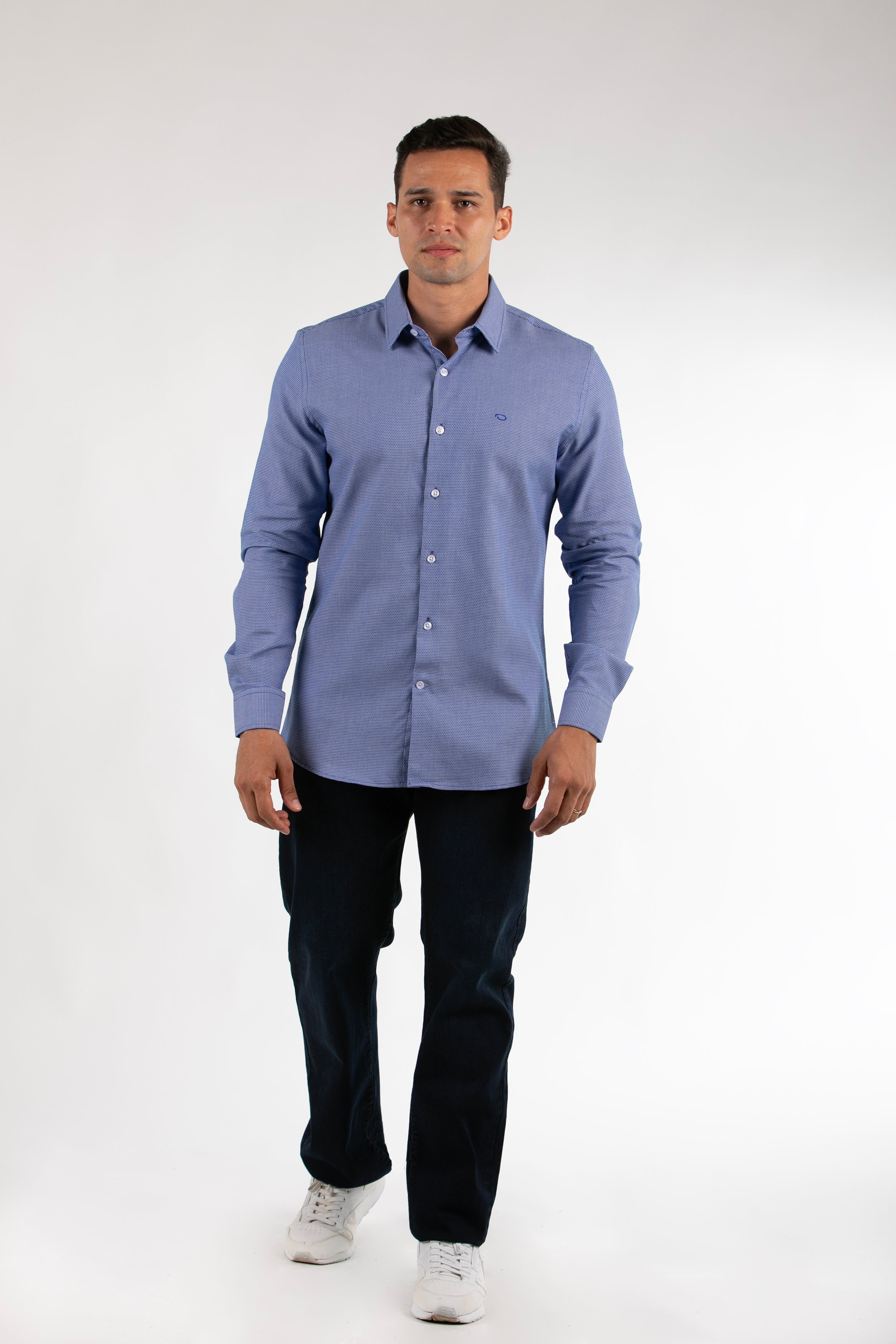 Camisa Oscar de La Renta Mangas Largas Cuadros para Caballeros