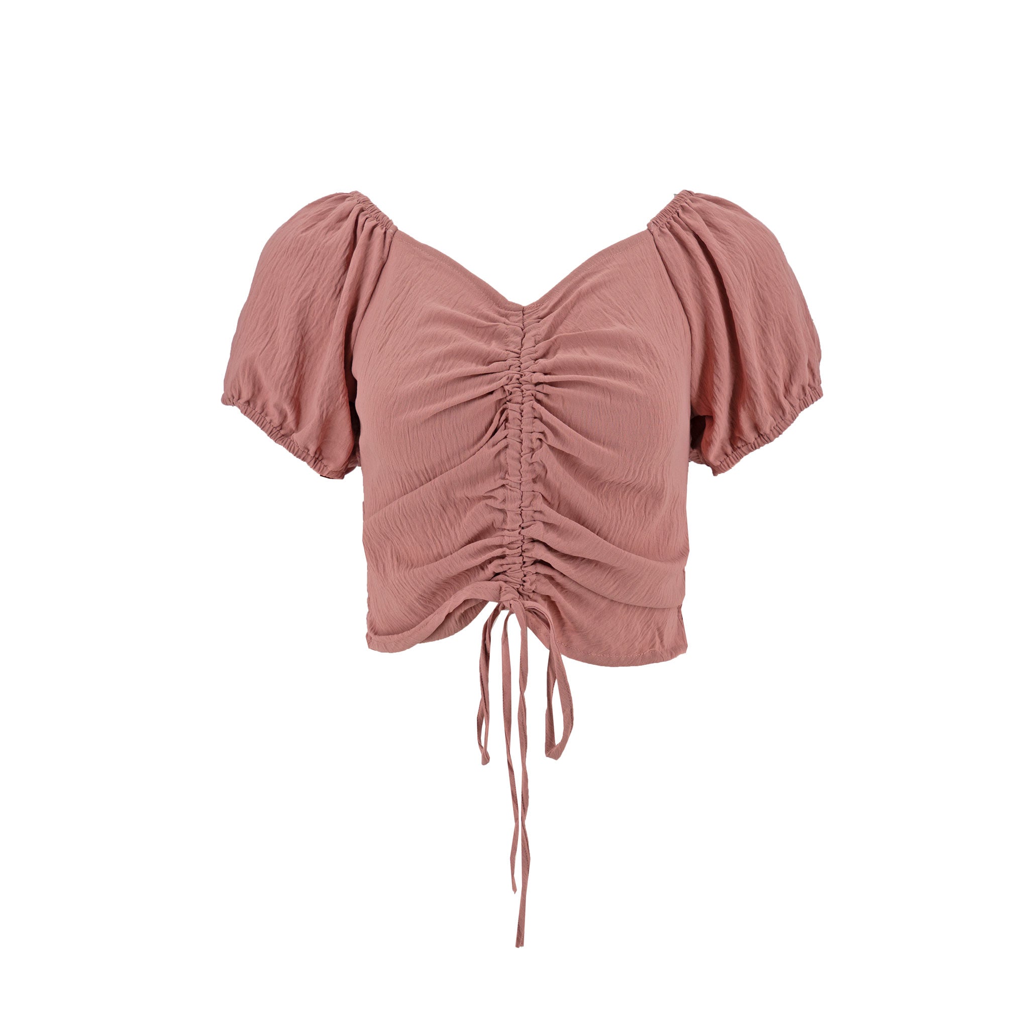 Blusa Bebe Mangas Cortas Lisa Corrugada para Damas