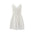 Vestido Bebe sin Mangas Liso Encaje Corto para Damas – WHITE