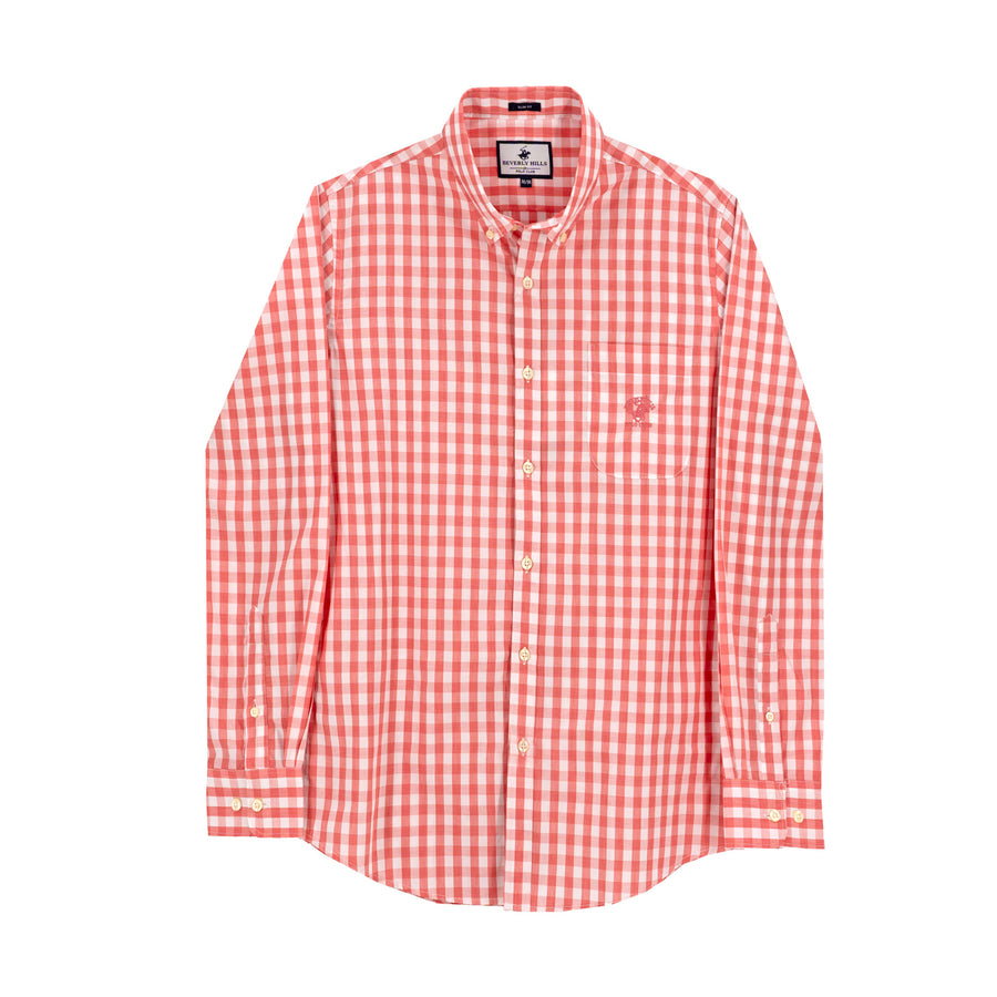 Camisa Beverly Hills Mangas Largas Cuadros para Caballeros – vista 2