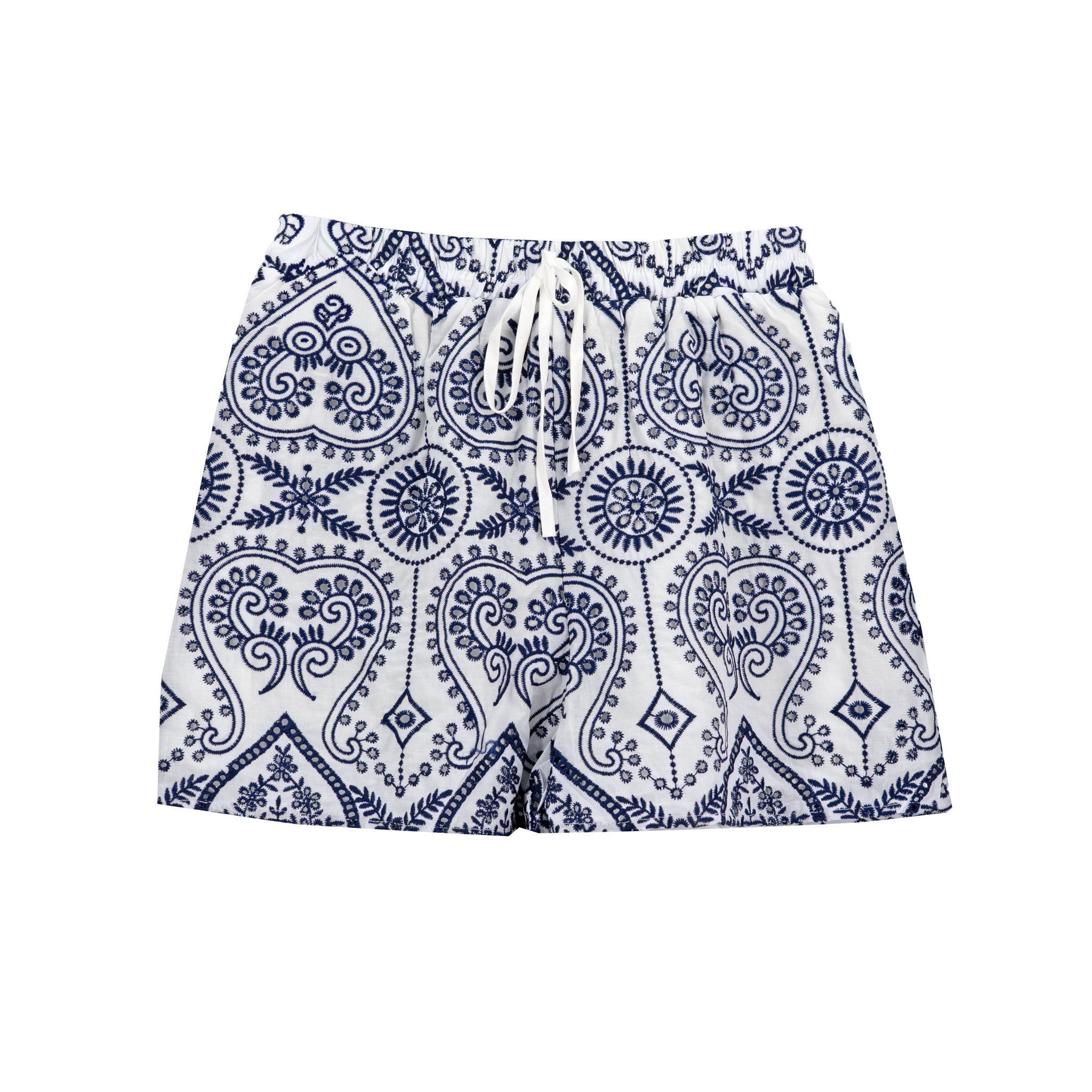 Pantalón Corto Sofia S Bordador Elast para Damas – NAVY/WHITE