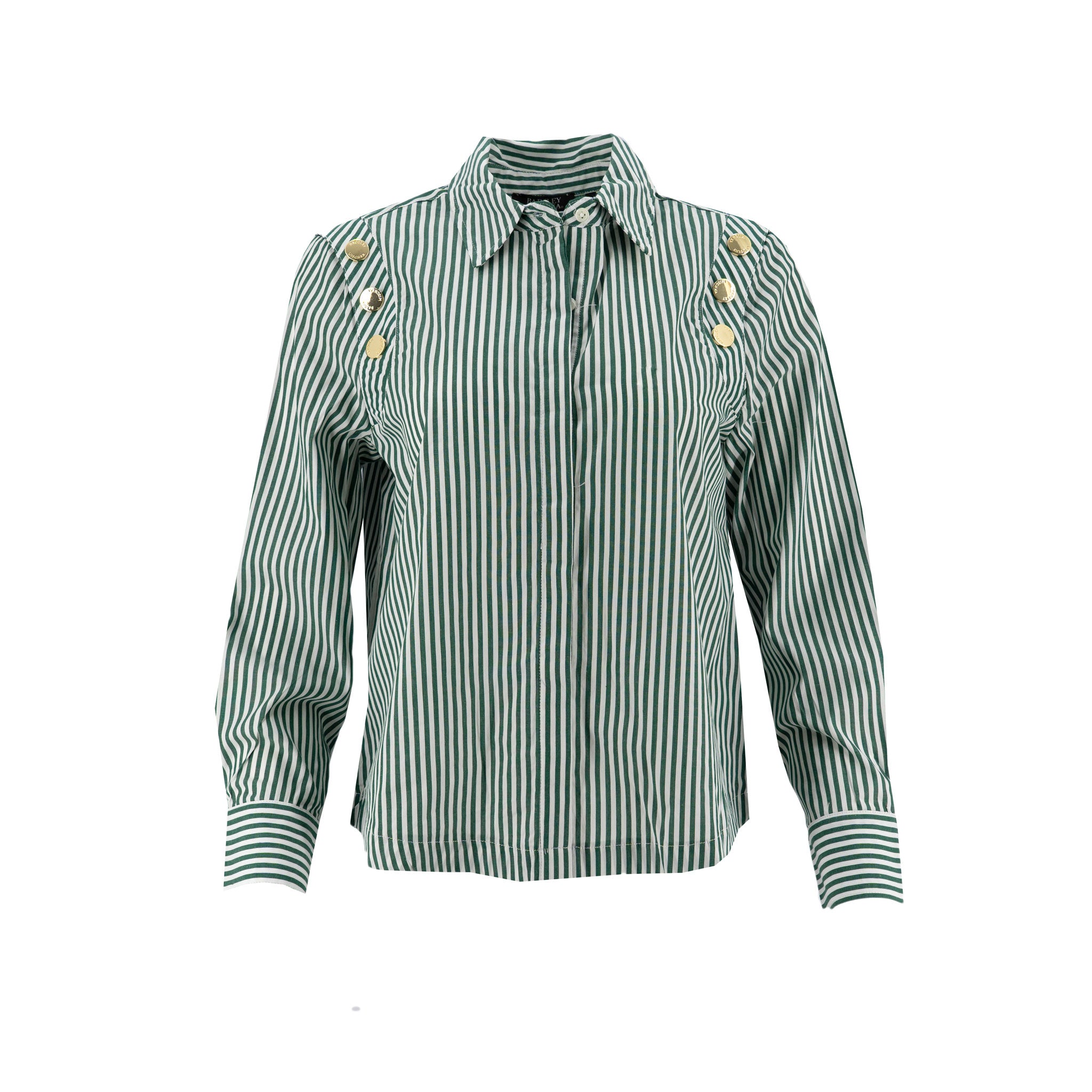 Blusa Badgley Mischka Mangas Largas Rayas para Damas