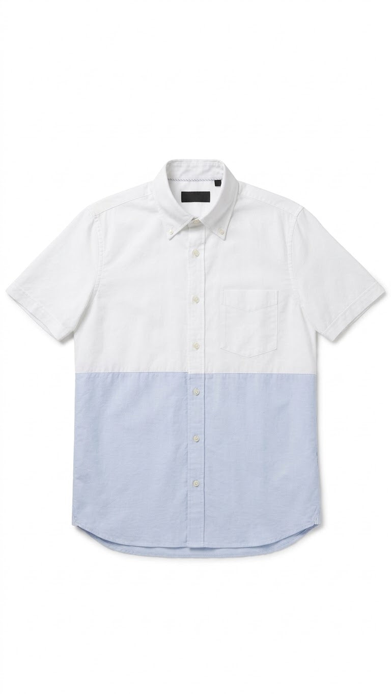 Camisa Carven Mangas Cortas Lisa para Caballeros