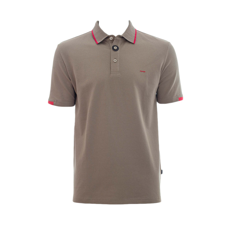 Poloshirt Carven Mangas Cortas Liso para Caballeros – KHAKI