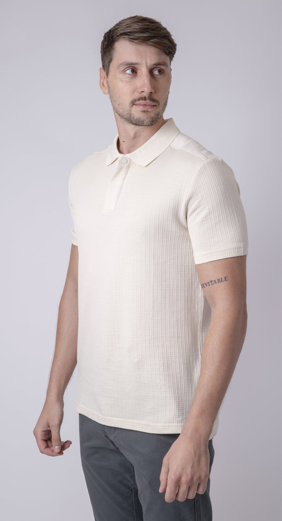 Poloshirt Carven Mangas Cortas Liso para Caballeros – PAPYRUS OFF WHITE