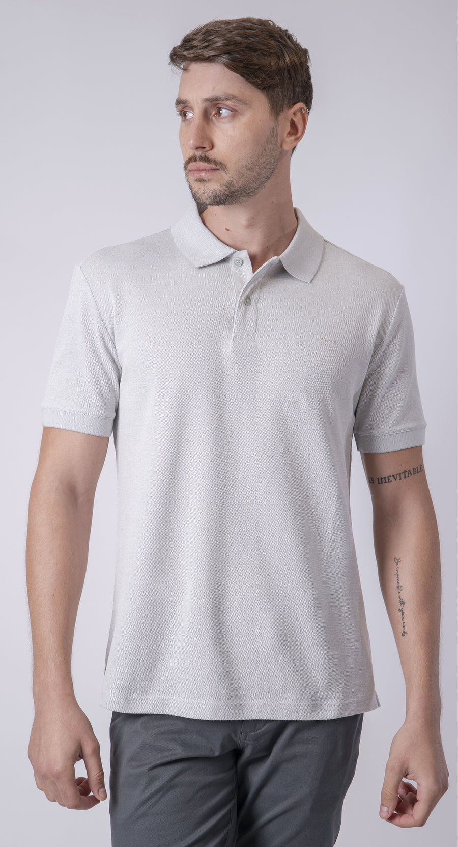 Poloshirt Carven Mangas Cortas Liso para Caballeros – SAGE GREEN