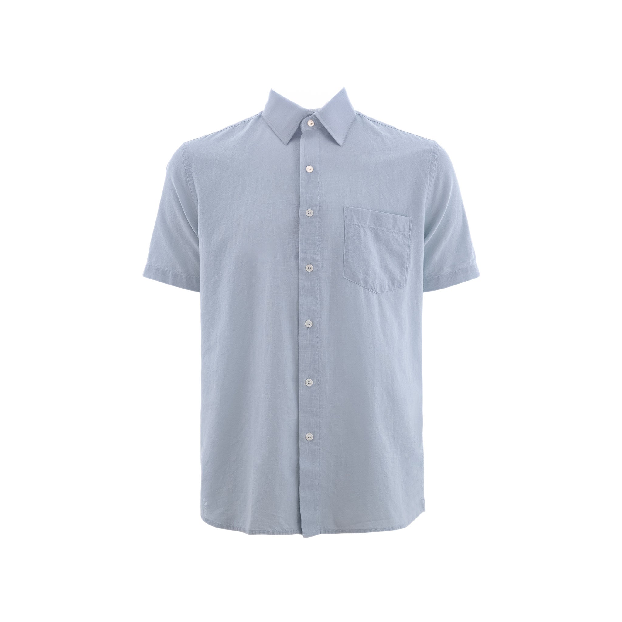 Camisa Carven Mangas Cortas Lisa para Caballeros