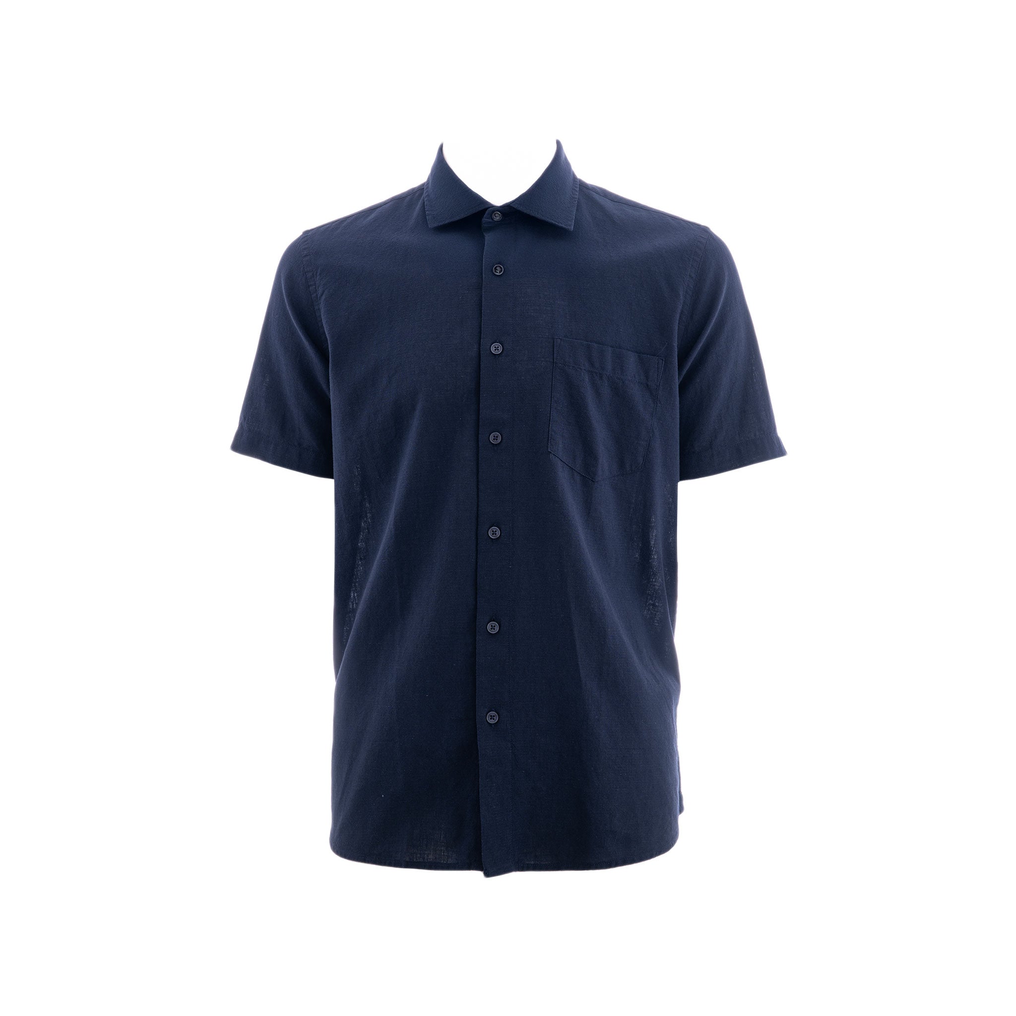 Camisa Carven Mangas Cortas Lisa para Caballeros
