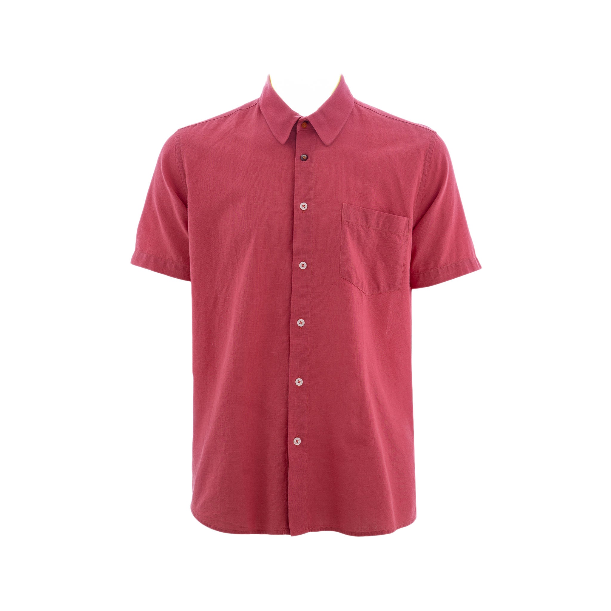 Camisa Carven Mangas Cortas Lisa para Caballeros