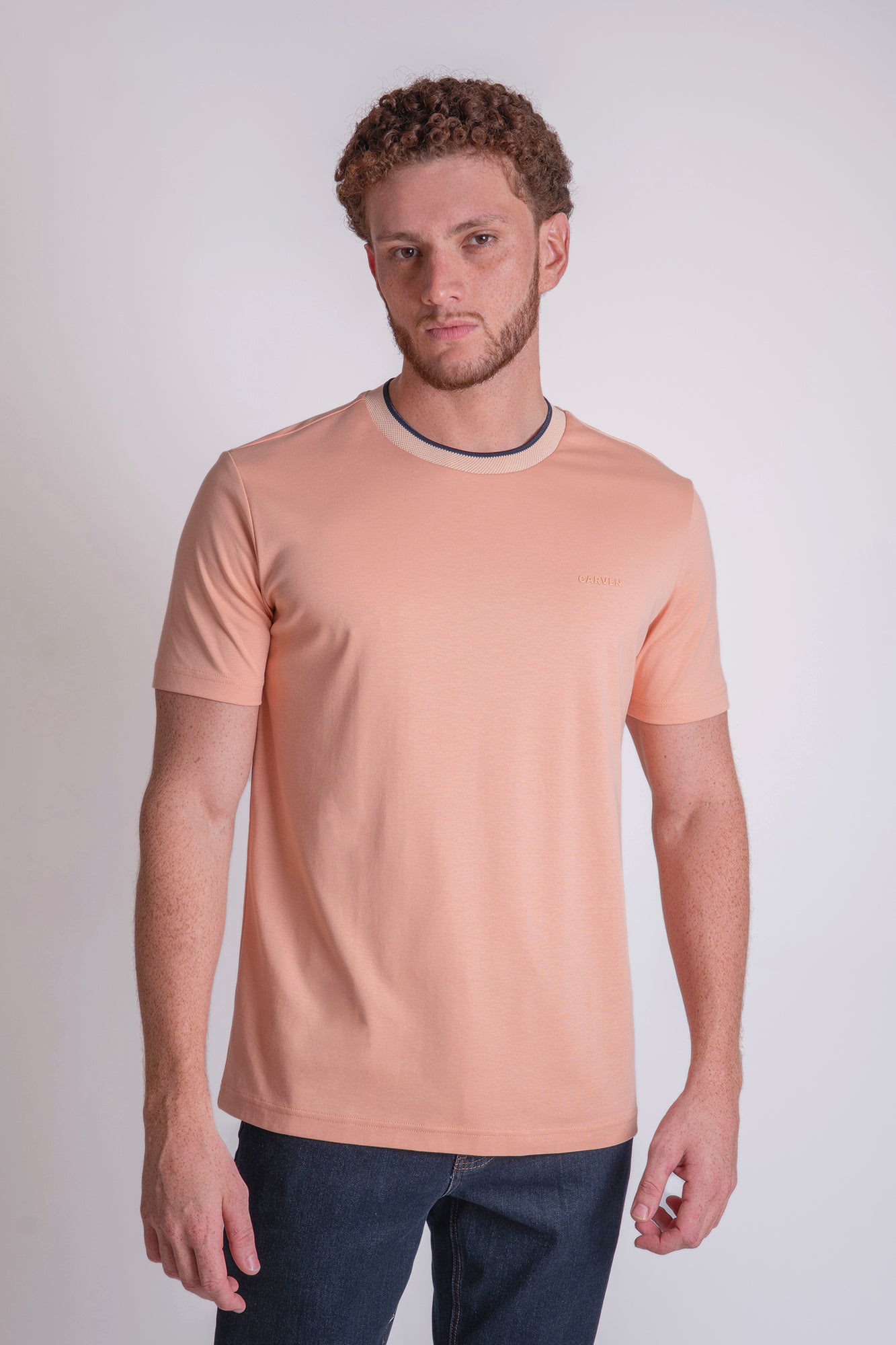 Camiseta Carven Mangas Cortas Lisa para Caballeros