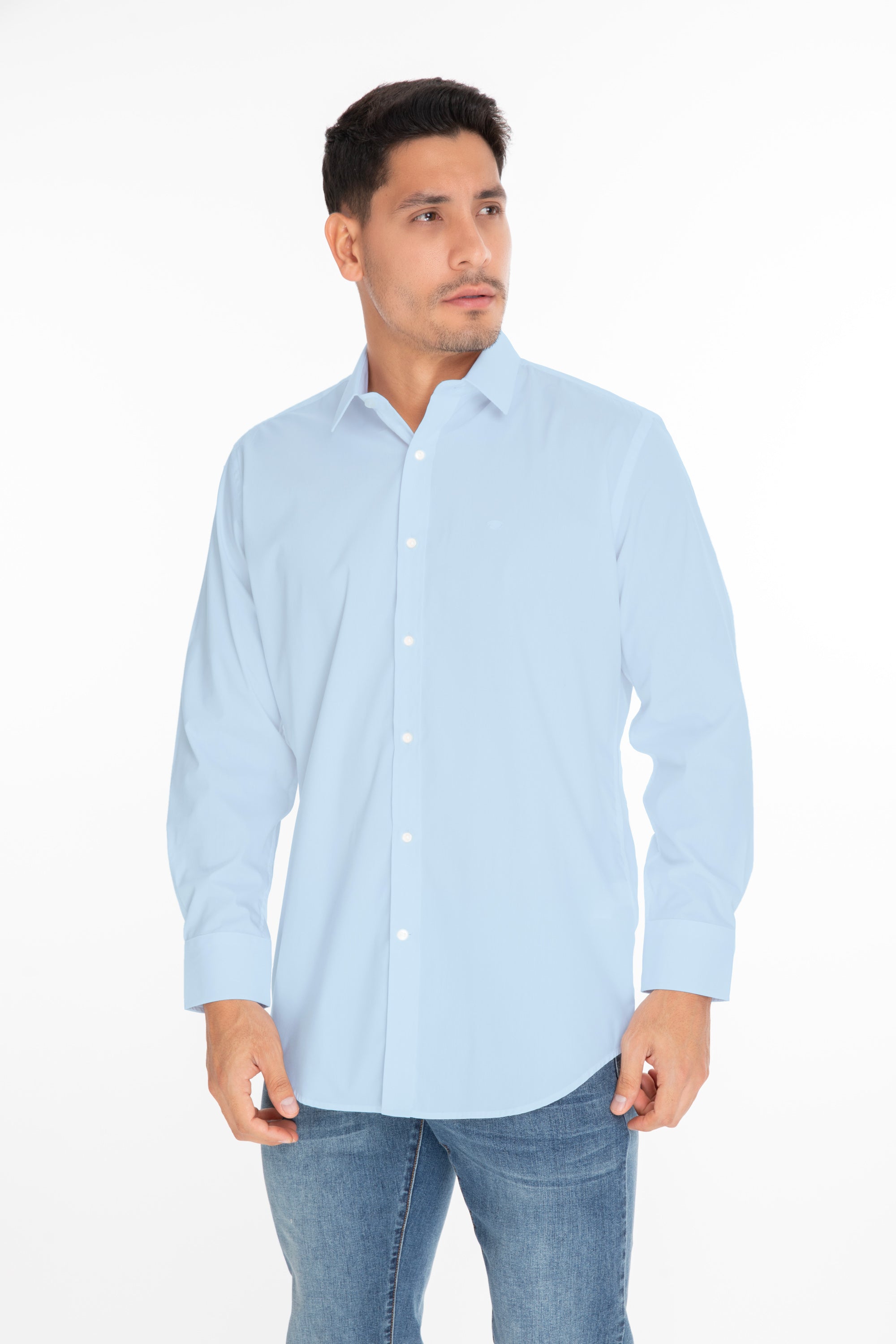 Camisa Oscar de La Renta Mangas Largas Lisa para Caballeros