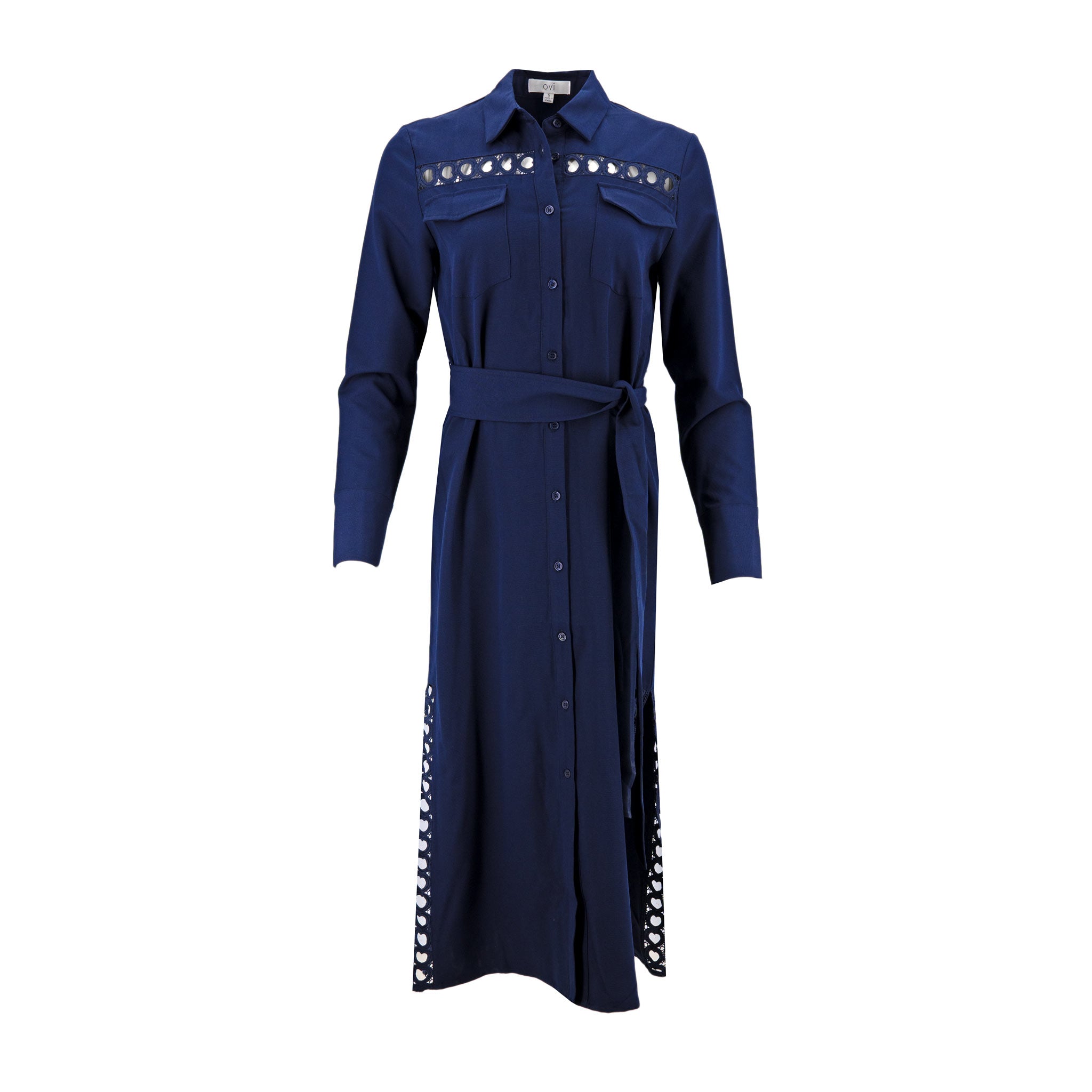 Vestido Ovi Mangas Largas Liso para Damas