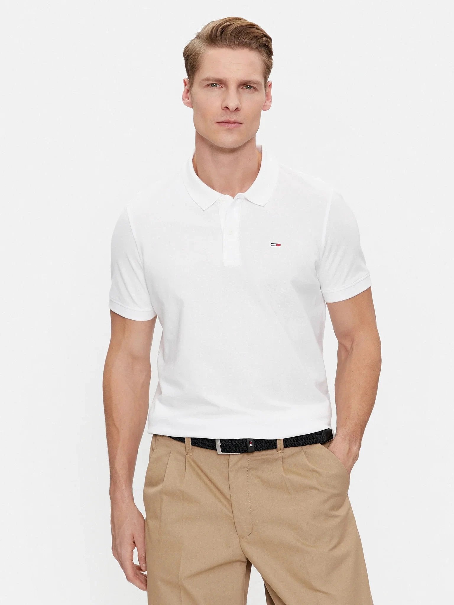 Poloshirt Tommy Jeans Mangas Cortas Liso P/ Caballeros by Tommy Jeans