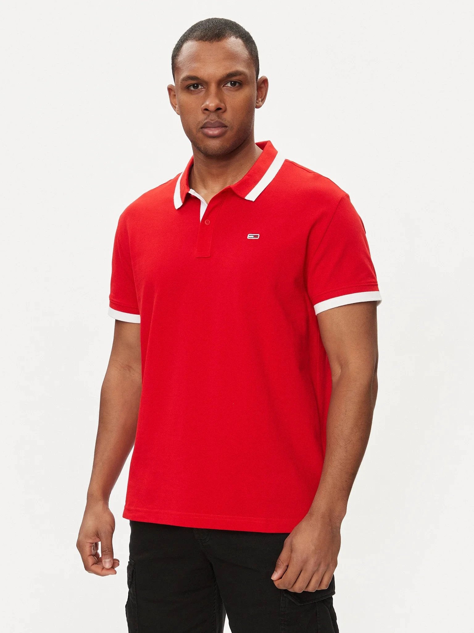 Poloshirt Tommy Jeans Mangas Cortas Liso P/ Caballeros by Tommy Jeans