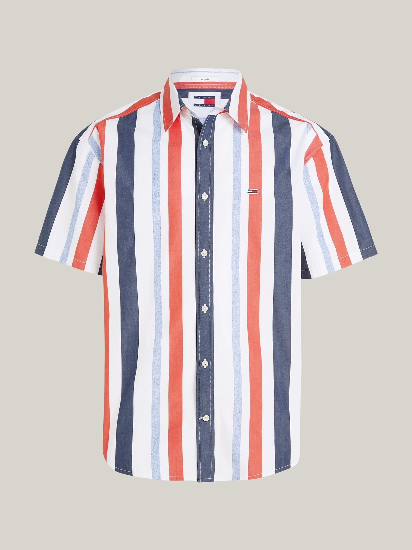 Camisa Tommy Jeans Mangas Cortas Rayas P/ Caballeros by Tommy Jeans
