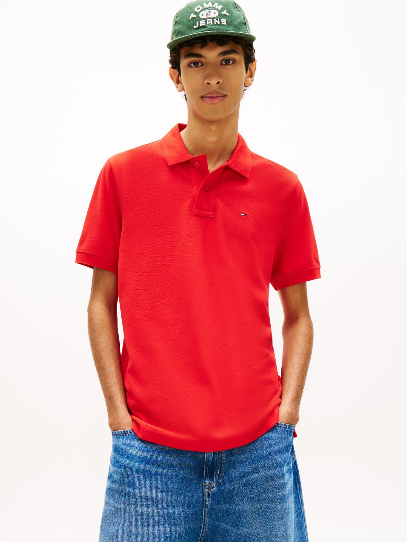 Poloshirt Tommy Jeans Mangas Cortas Liso para Caballeros