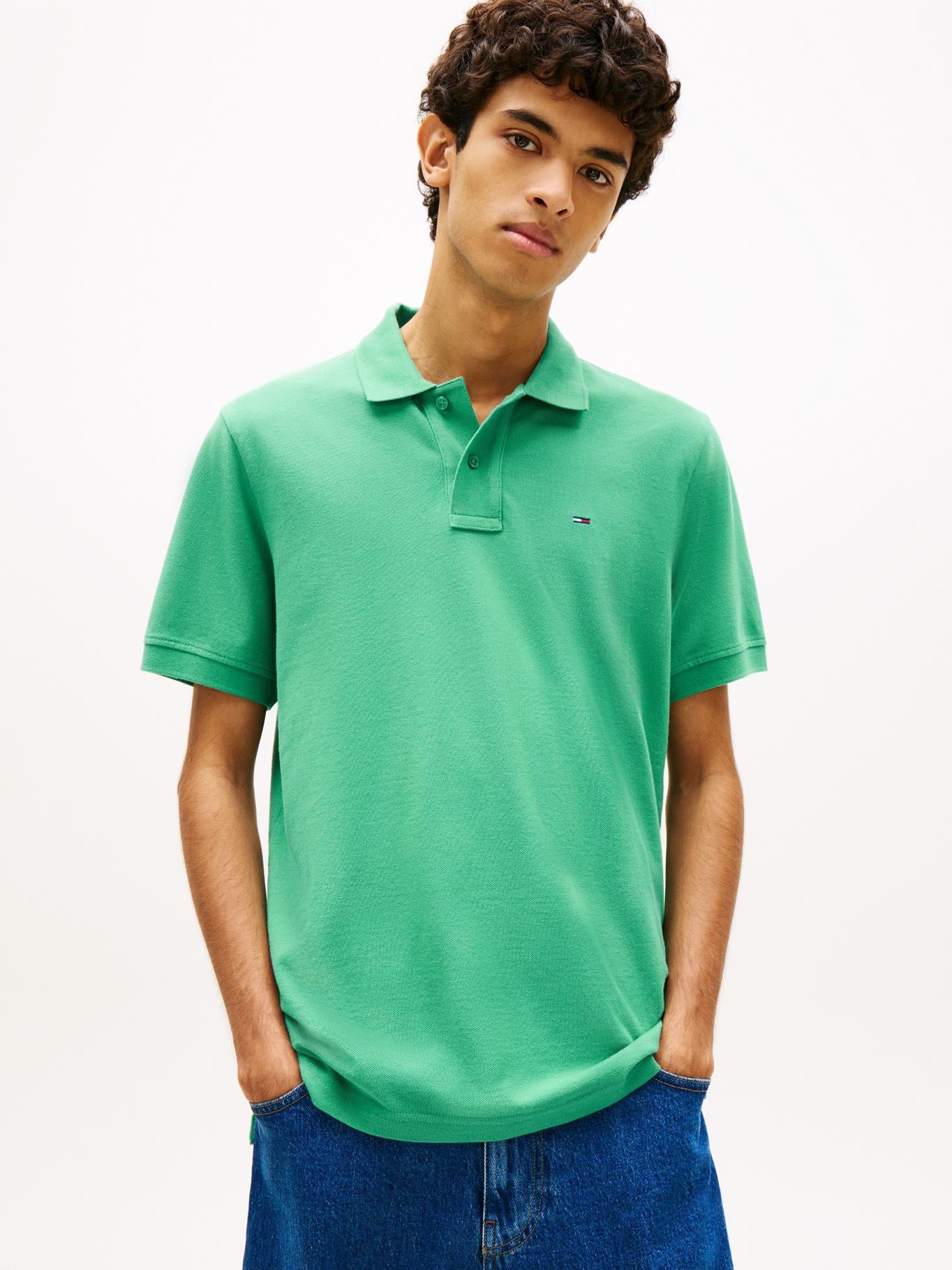 Poloshirt Tommy Jeans Mangas Cortas Liso para Caballeros