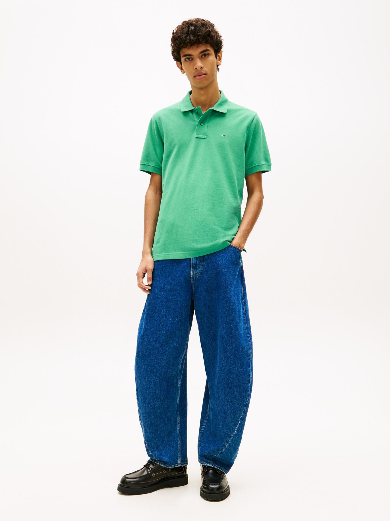 Poloshirt Tommy Jeans Mangas Cortas Liso para Caballeros