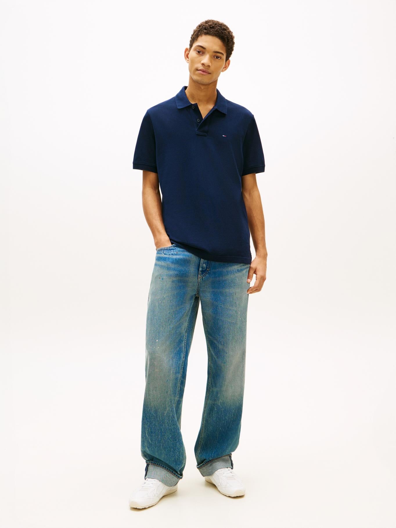 Poloshirt Tommy Jeans Mangas Cortas Liso para Caballeros