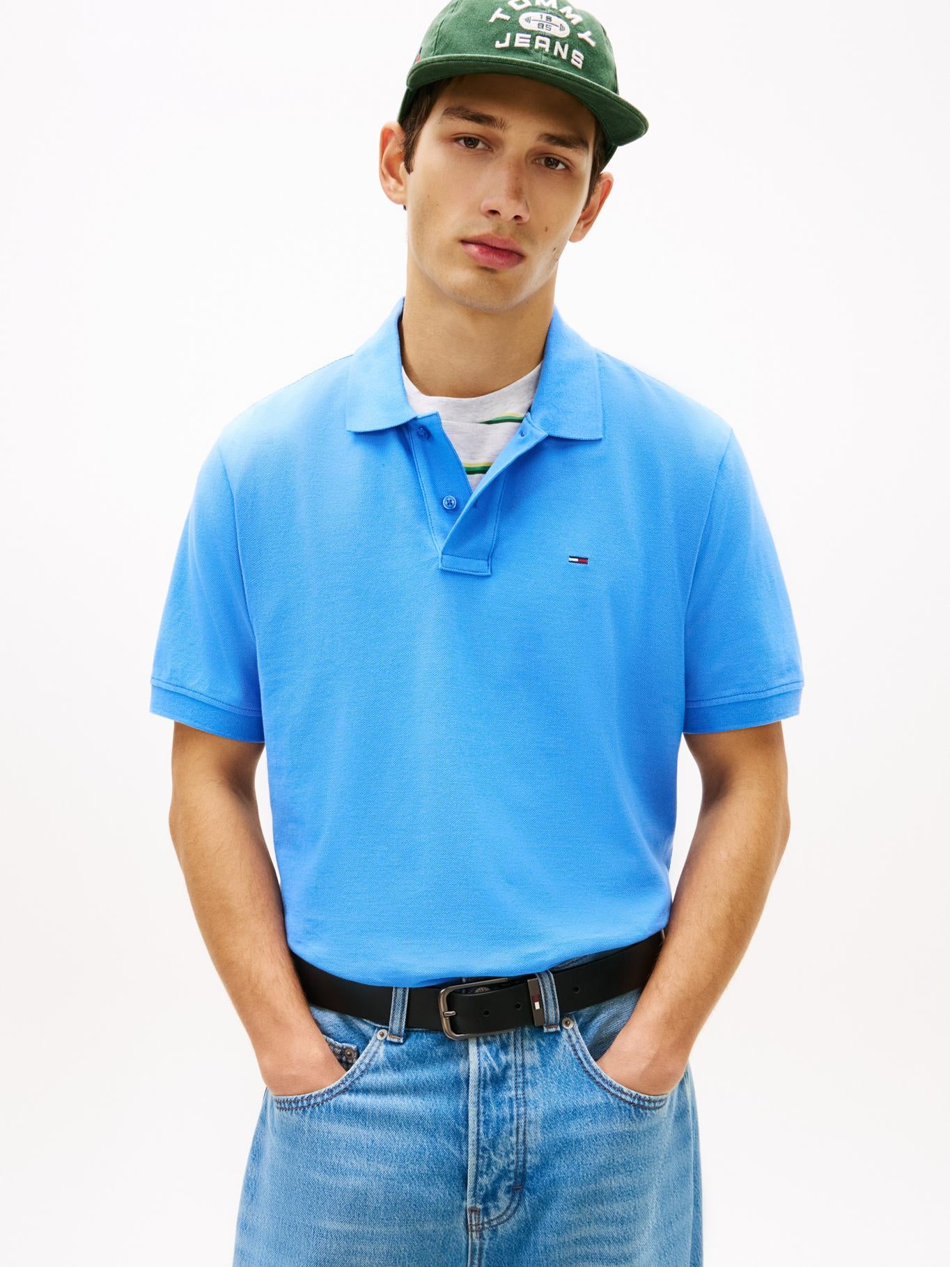 Poloshirt Tommy Jeans Mangas Cortas Liso para Caballeros