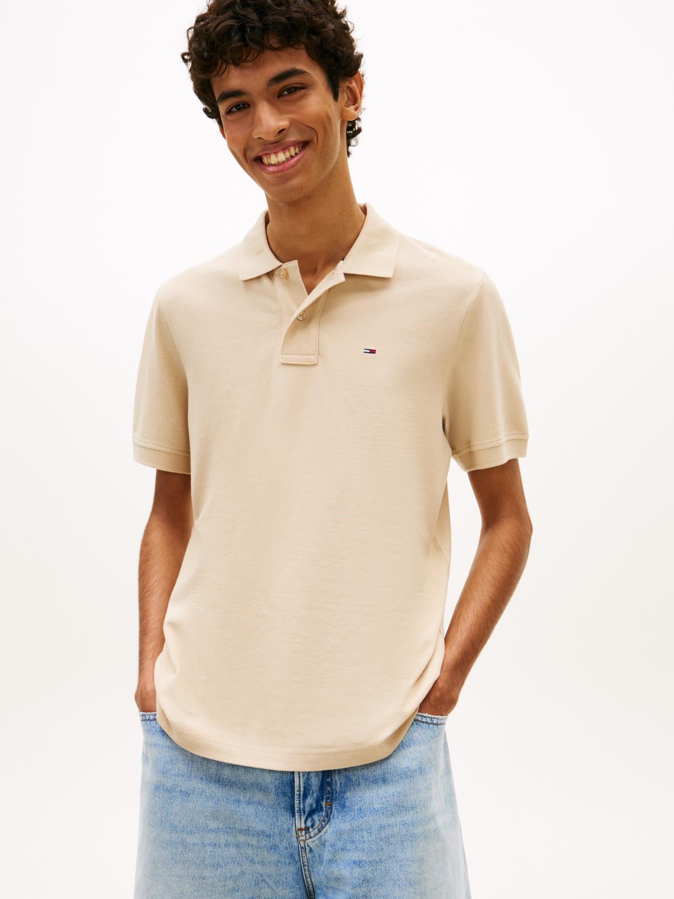 Poloshirt Tommy Jeans Mangas Cortas Liso para Caballeros