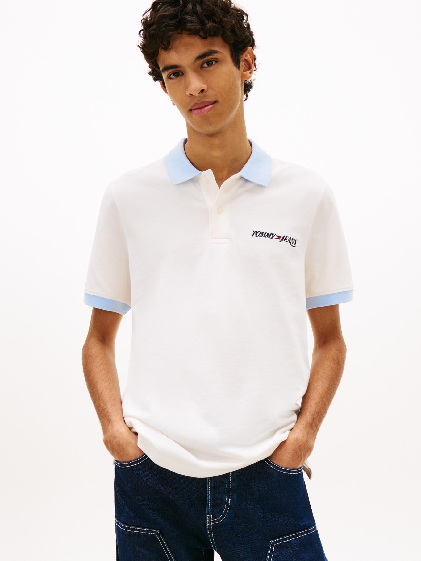 Poloshirt Tommy Jeans Mangas Cortas Liso para Caballeros