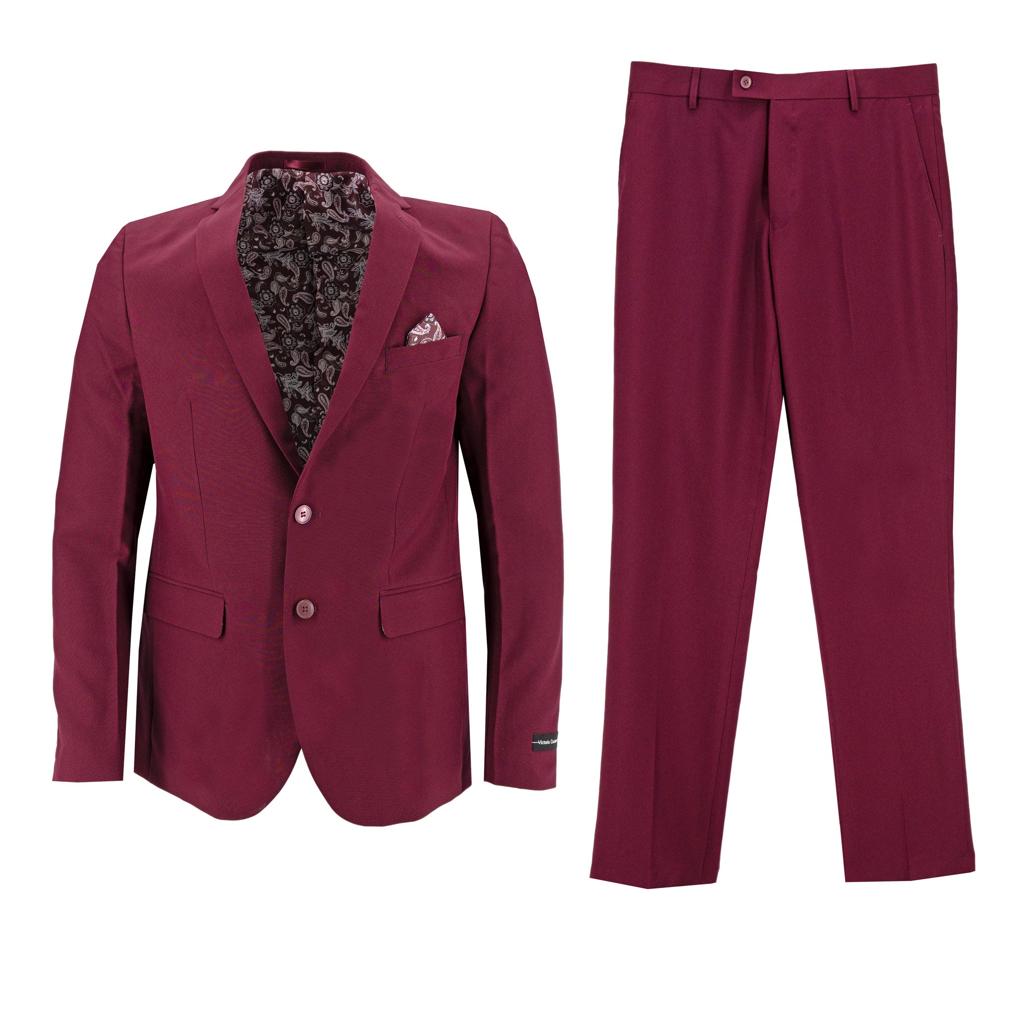 Traje Victorio Couture 2 Botones Liso Para Caballeros