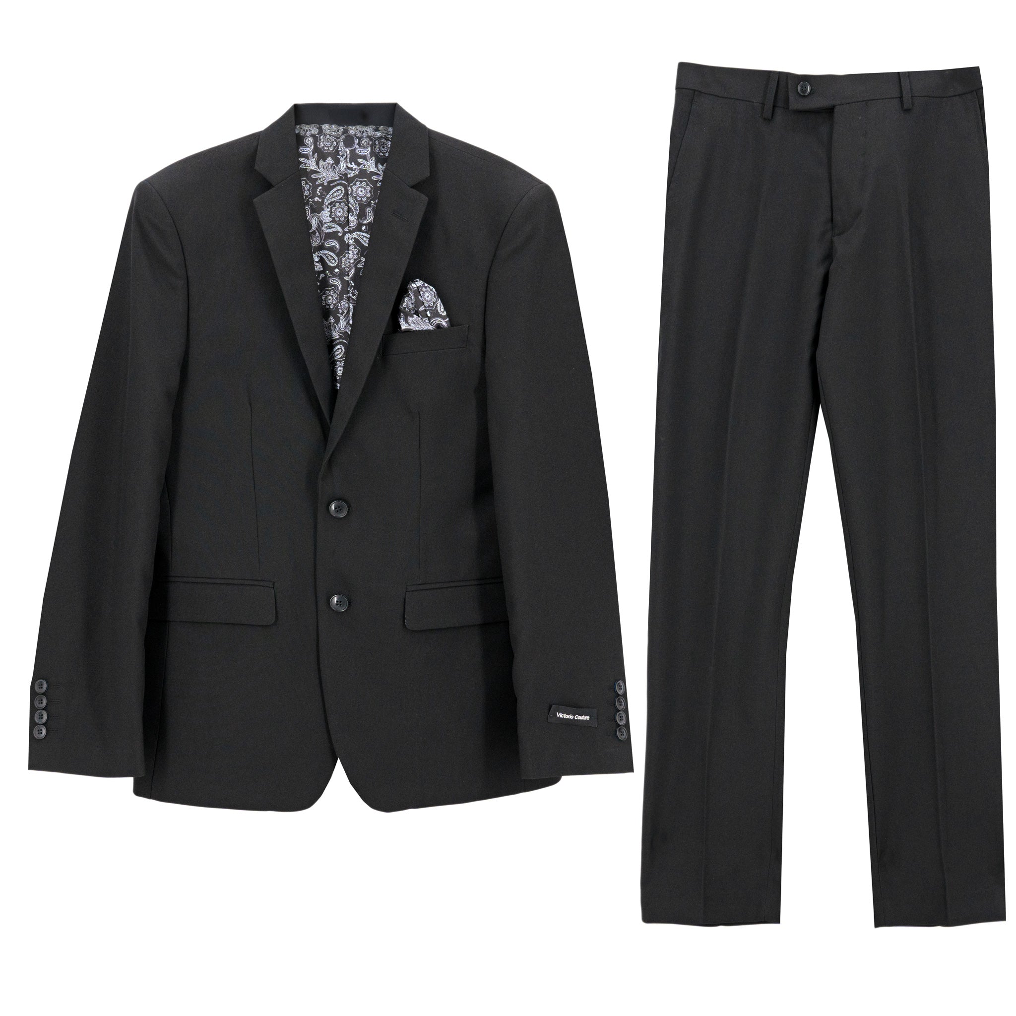 Traje Victorio Couture 2 Botones Liso Para Caballeros