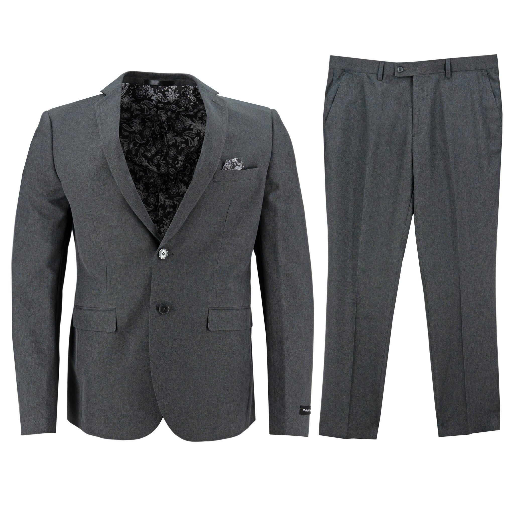 Traje Victorio Couture 2 Botones Liso Para Caballeros