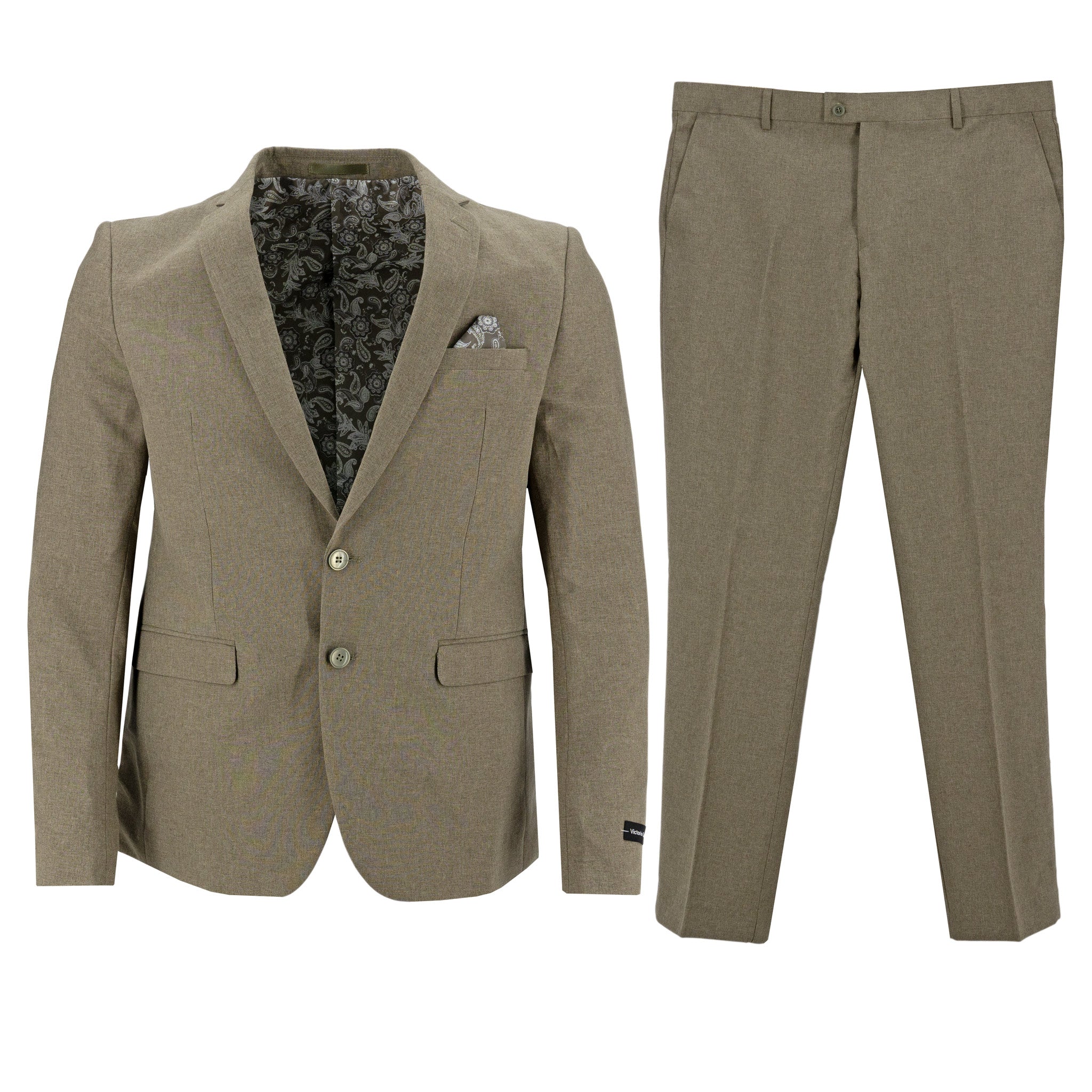 Traje Victorio Couture 2 Botones Liso Para Caballeros