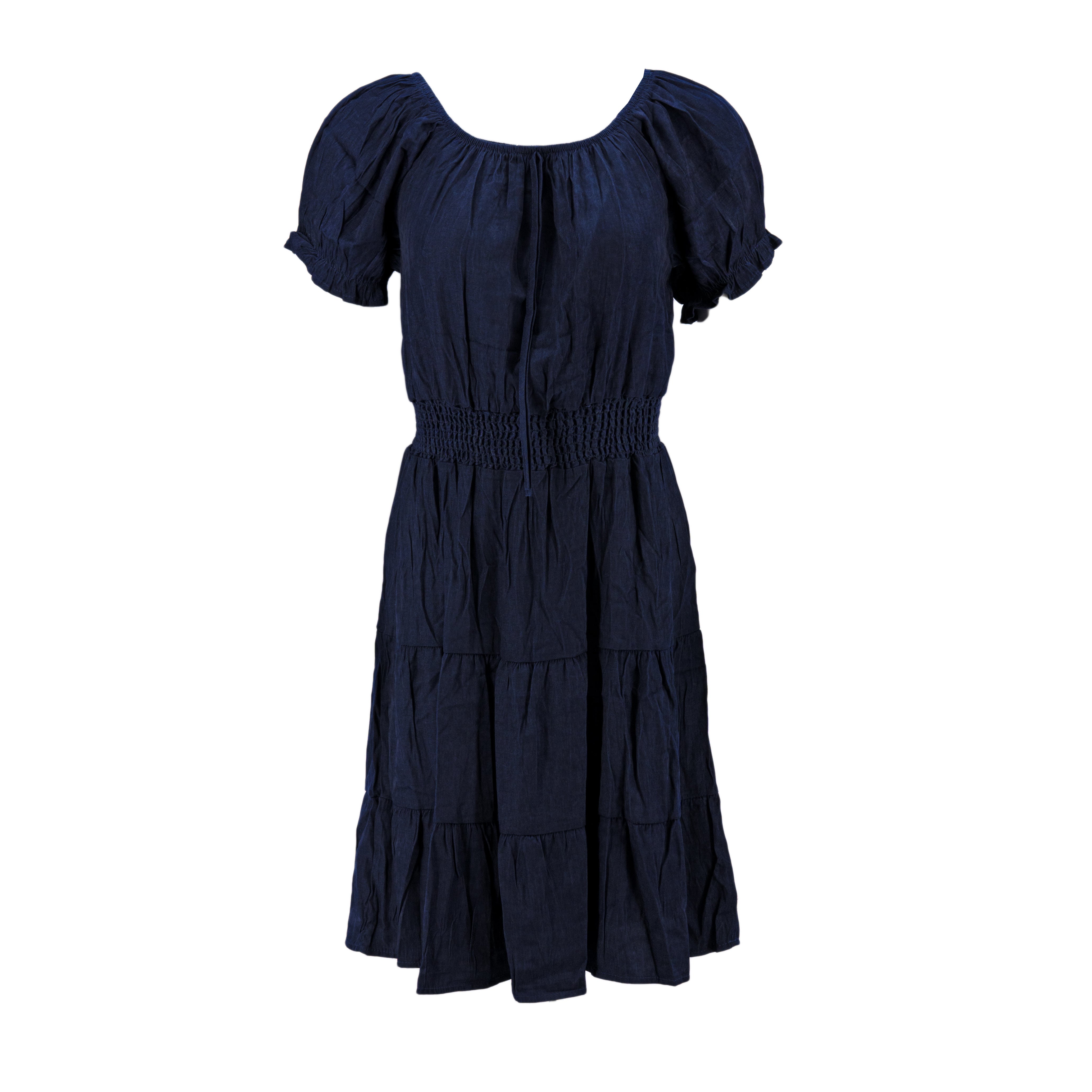 Vestido Gold Lips Mangas Cortas Liso para Damas