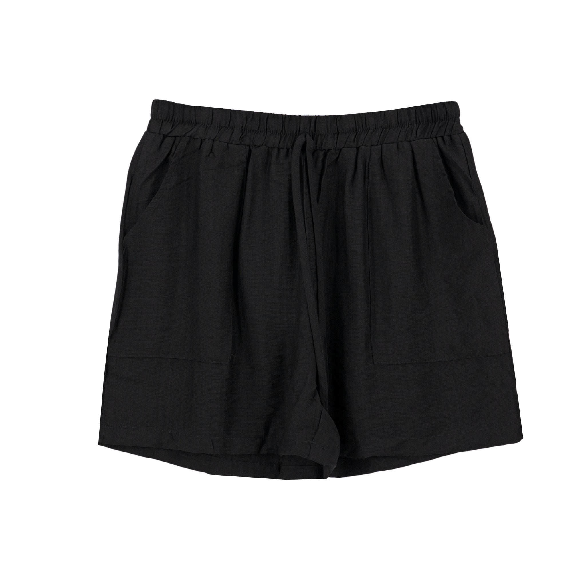 Pantalón Corto Gold Lips Liso para Damas – BLACK