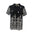 Blusa Gold Lips de mangas cortas con estampado floral para damas, color negro