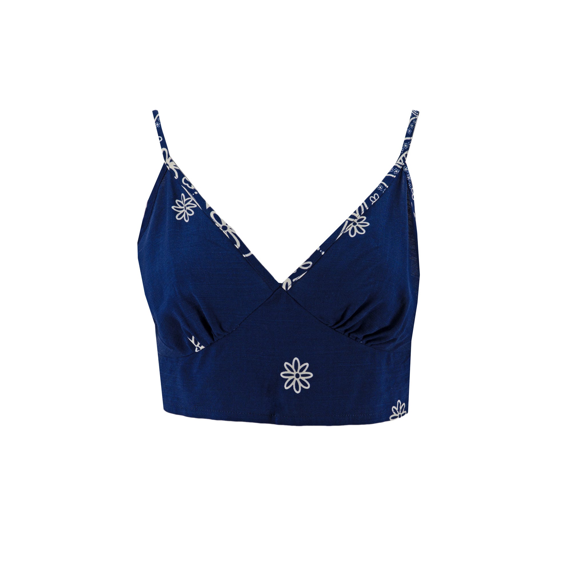 Blusa Gold Lips sin Mangas Floral para Damas