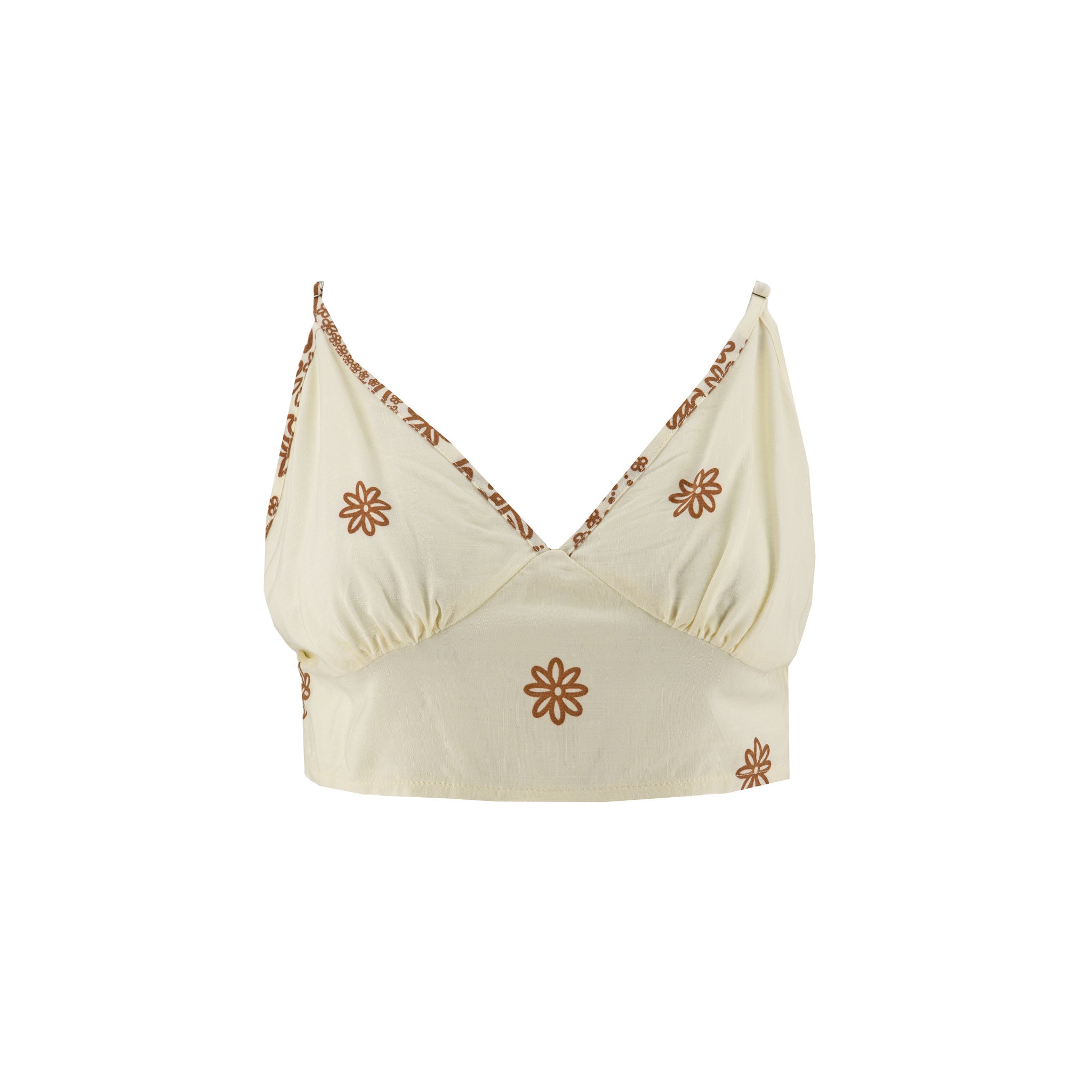 Blusa Gold Lips sin Mangas Floral para Damas