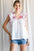 Blusa Jodifl Mangas Cortas Estampada P/ Damas H20752